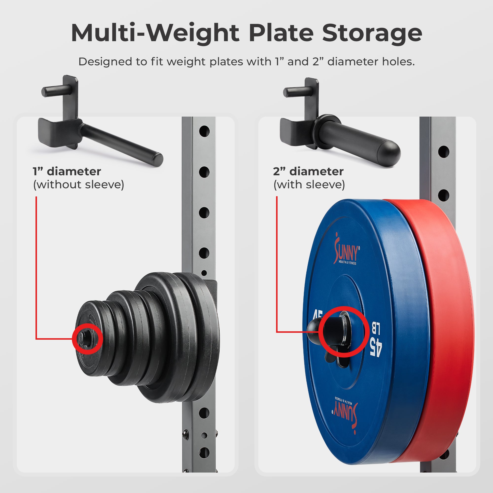  Adjustable Weight Plate Holder Attachment for Power Rack、mySite、ghnorth