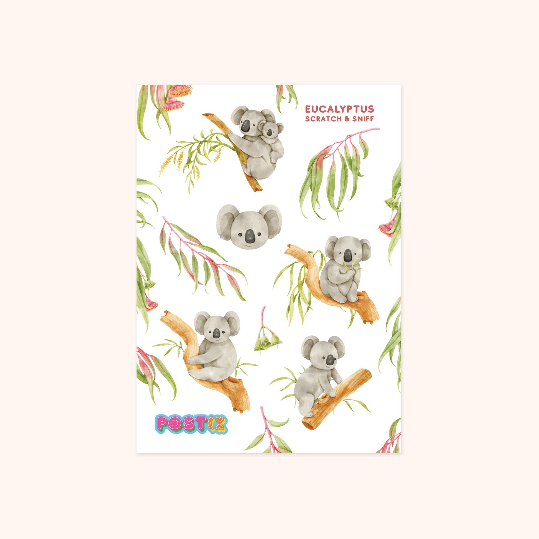  Koalas in Eucalyptus Trees Scratch and Sniff Sticker Sheet、mySite、ghnorth