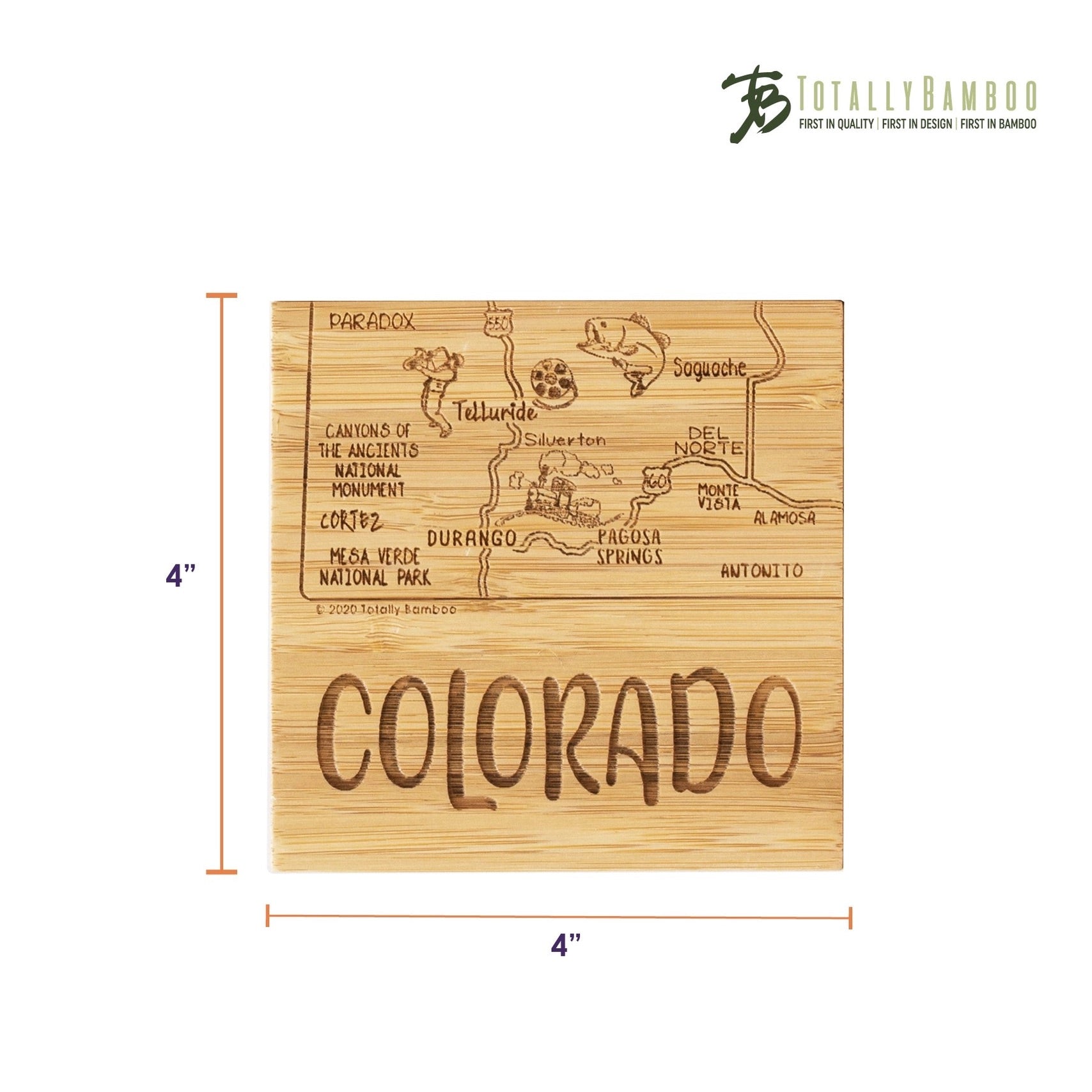 Colorado Puzzle 4-Pc. Coaster Set with Case、mySite、g9winljtr