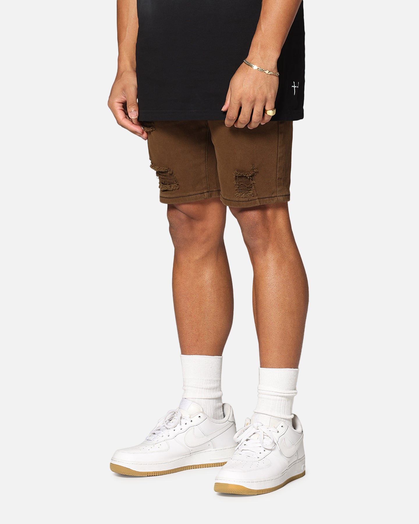 Saint Morta Dynasty Thrash V2 Denim Shorts Vintage Brown、mySite、zt4zffjzw