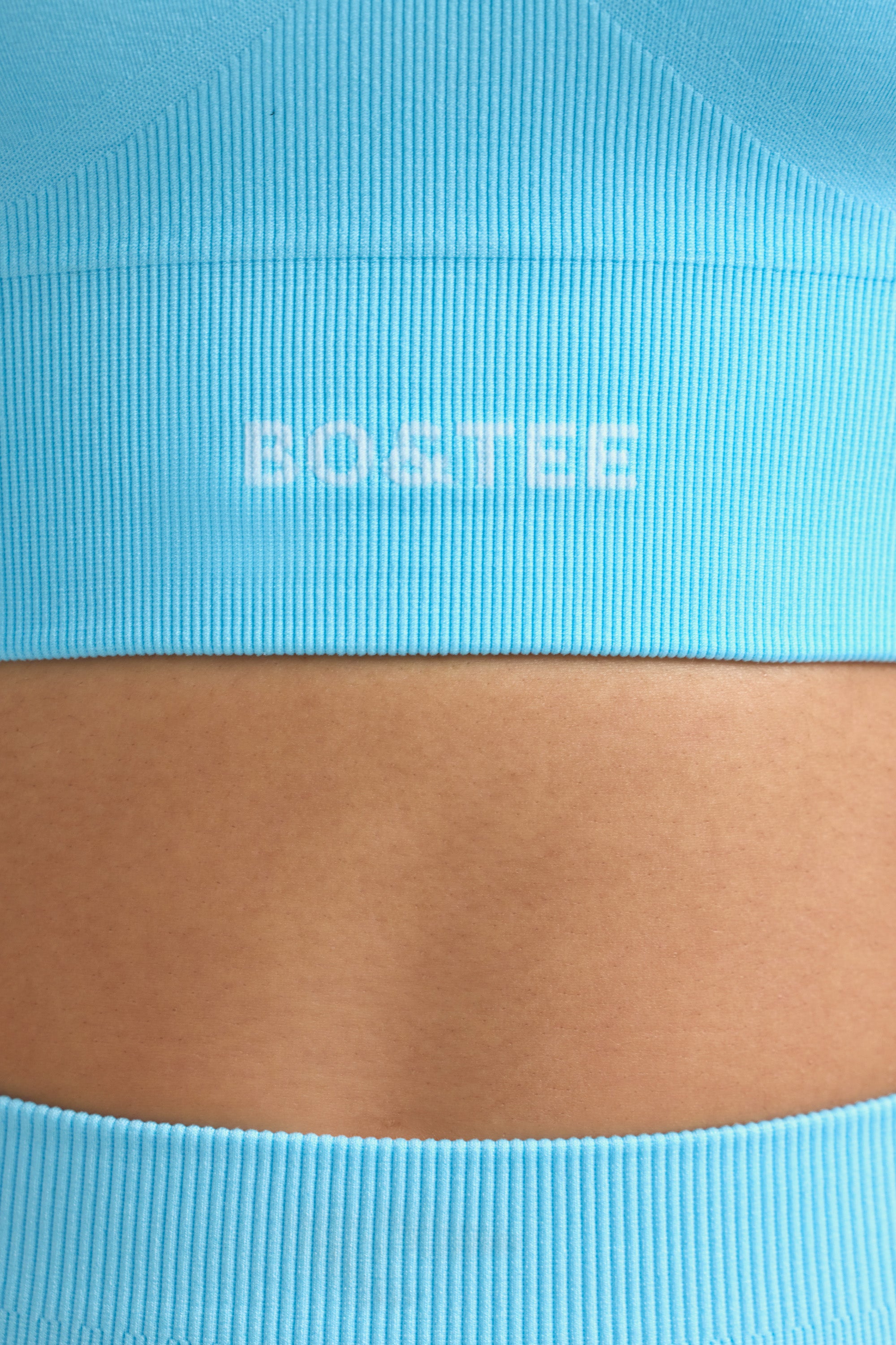 Define Luxe Halterneck Sports Bra in Sky Blue、mySite、solidvoid