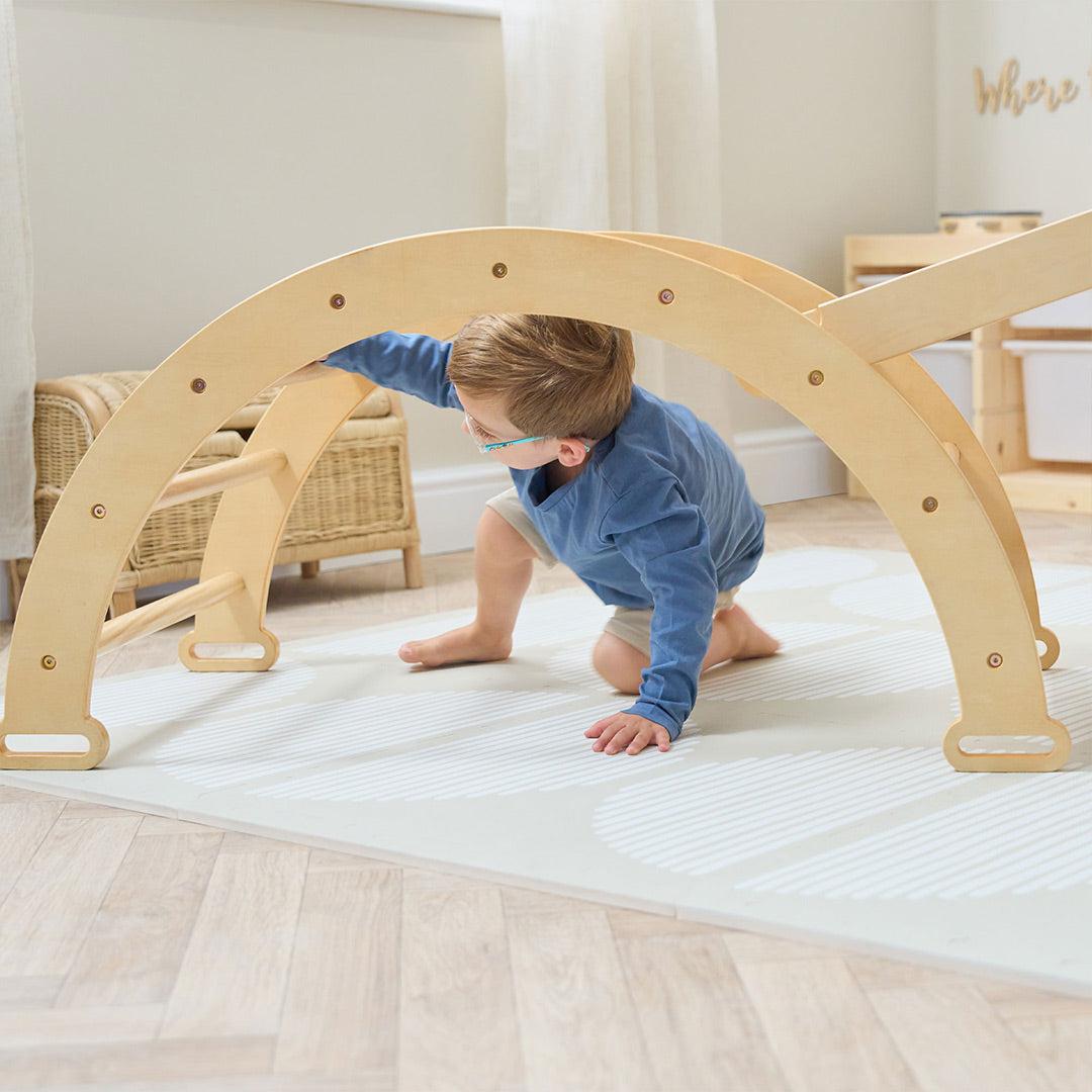  Tutti Bambini Scala Montessori 3 In 1 Pikler Climbing Frame With Climbing Wall - Natural、mySite、merchandisen