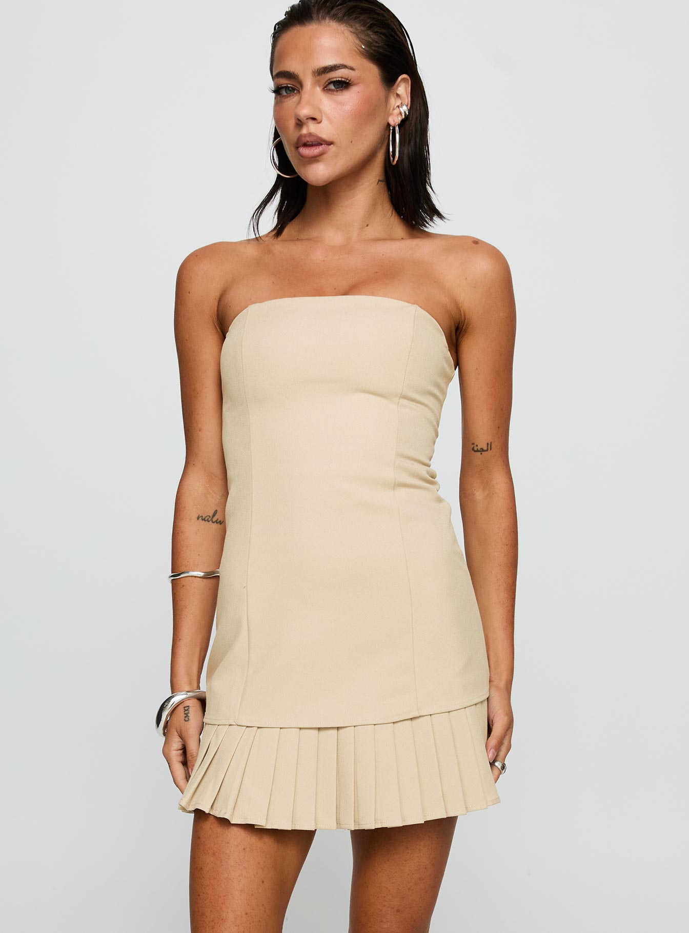 Believe My Mind Playsuit Beige、mySite、solidvoid