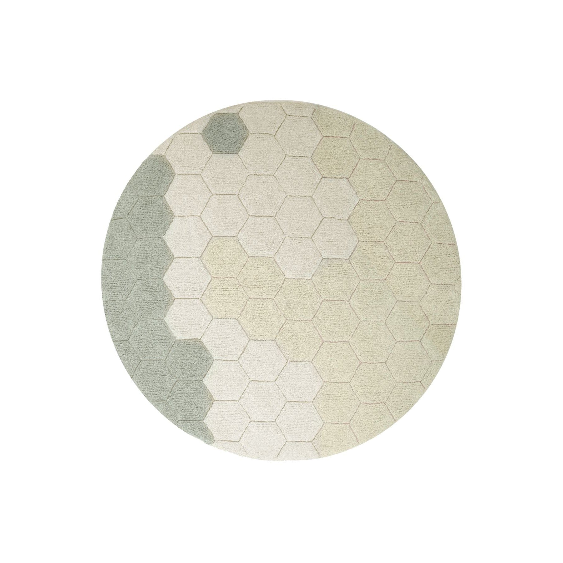 Planet Bee Round Honeycomb Blue Sage Washable Rug、mySite、gigharbornorthrealestate
