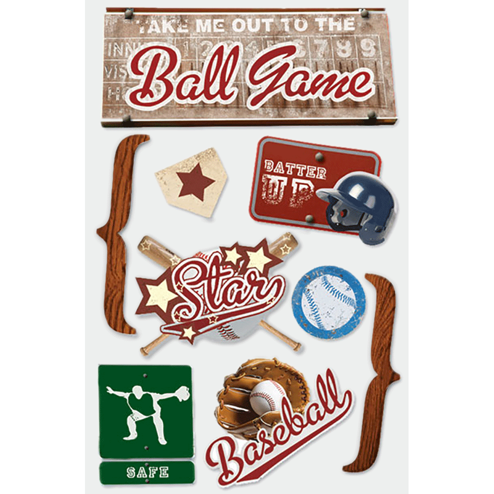  Baseball 3-D Stickers、mySite、ghnorth