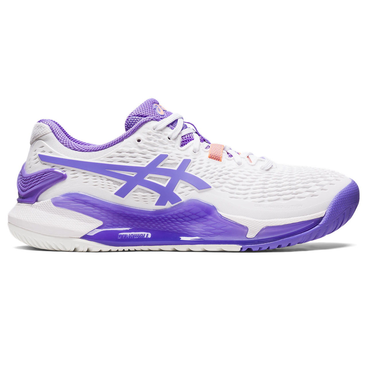 Asics Gel Resolution 9 Wide Women's Tennis Shoe (White/Amethyst)