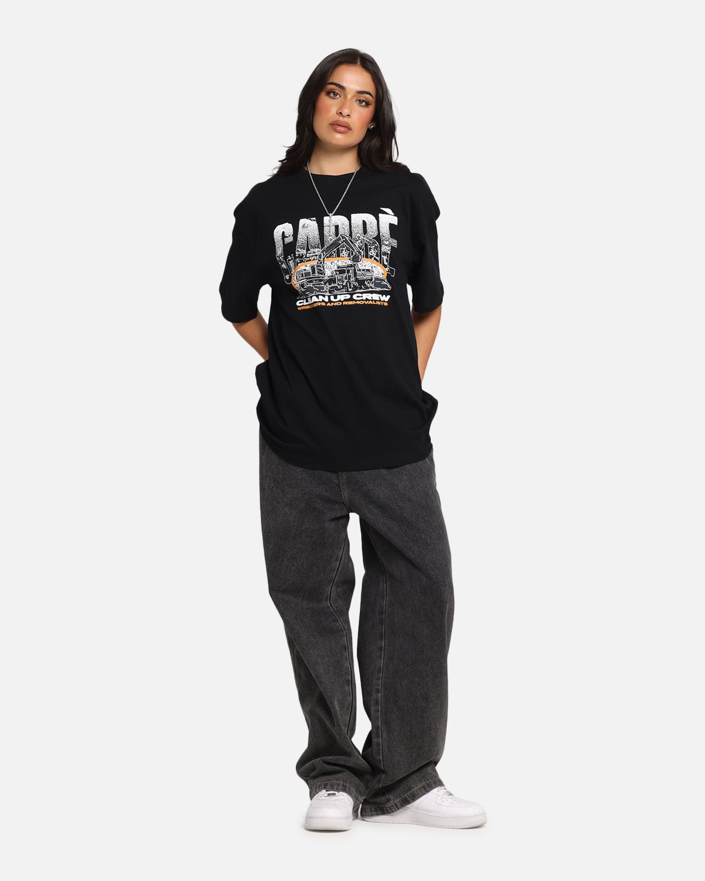 Carre Clean Up Crew T-Shirt Black、mySite、zt4zffjzw