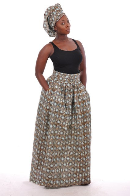 Unique African Print high wasited Skirt-DP3259SK、mySite、solidvoid