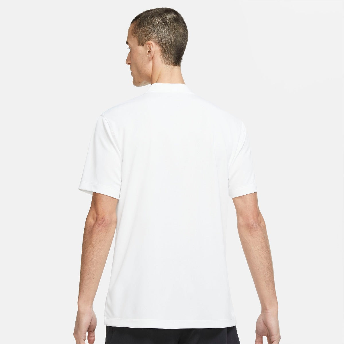 Nike Men's Dri-FIT Victory Blade Solid Polo (White/Black)