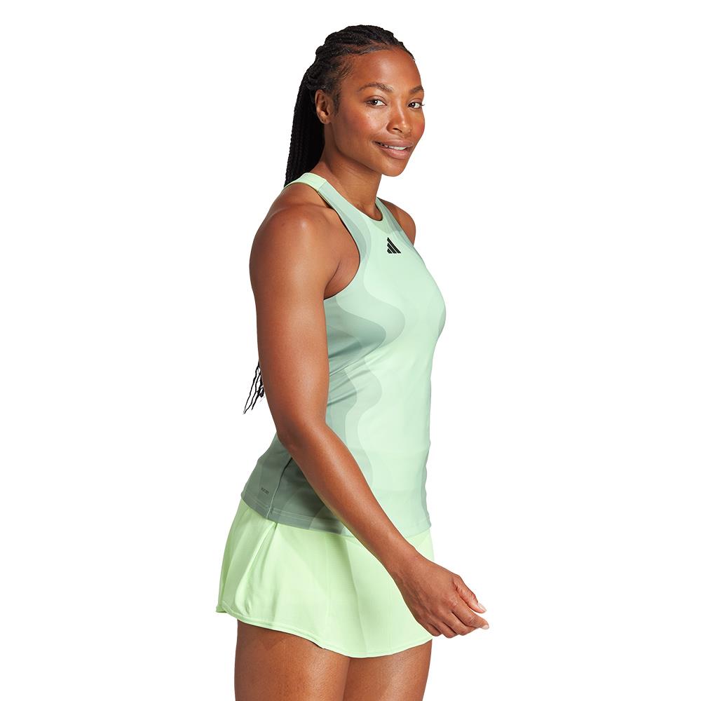 adidas Women's Pro Y Tank - Semi Green Spark、mySite、neckold