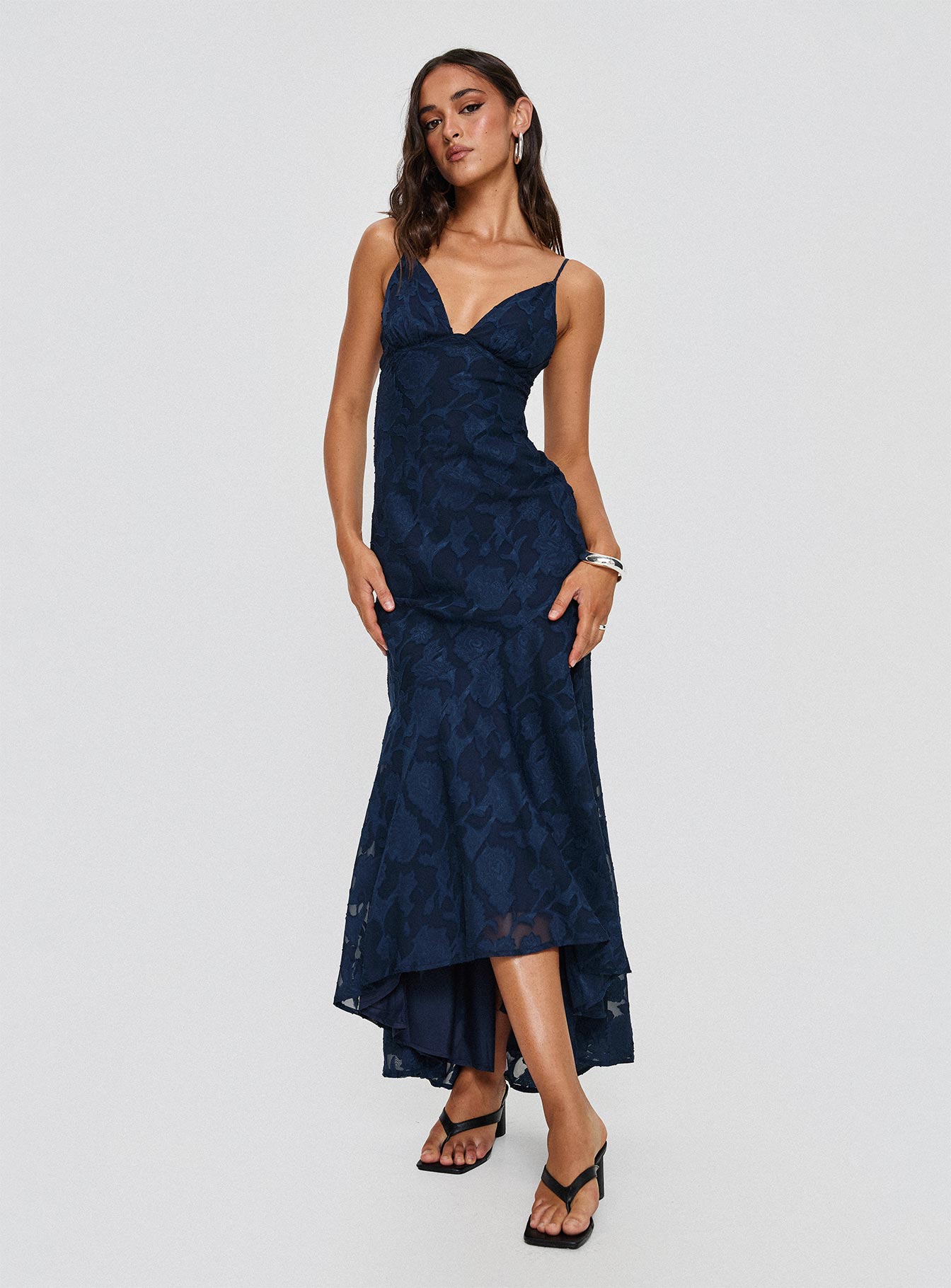 Cyrene Maxi Dress Navy、mySite、solidvoid