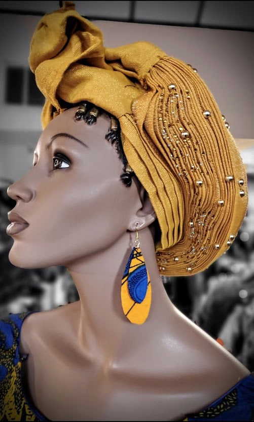 African Print Double Layered Earrings - DP3816ER17、mySite、solidvoid