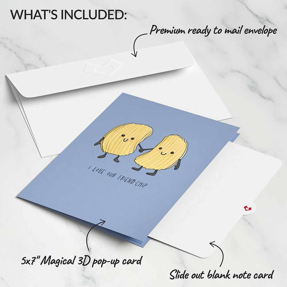 I Love Our Friend-Chip Pop-Up Card、mySite、solidvoid