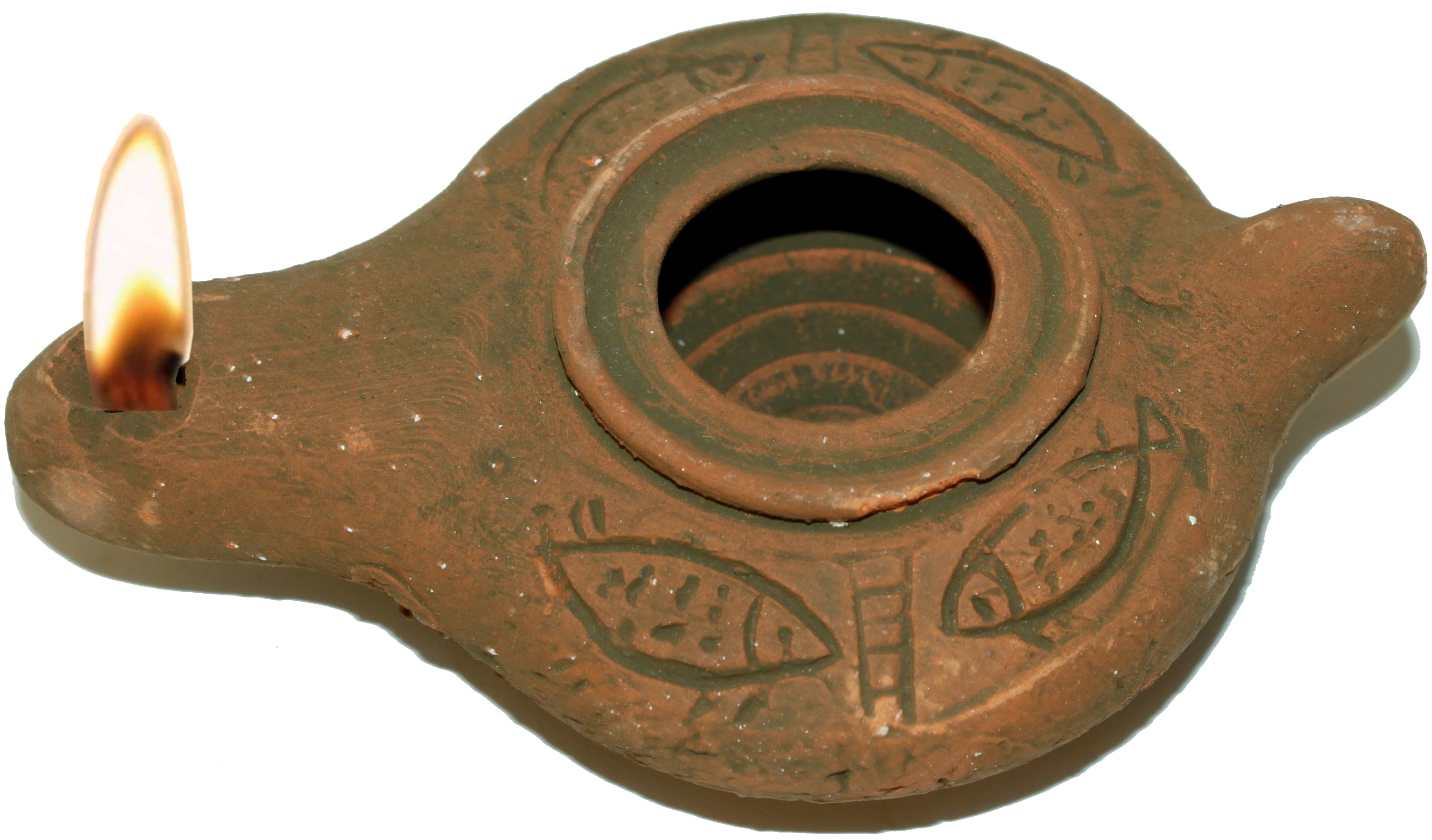 Antique wick Byzantine Clay Oil Lamp - ancient heritage lamp、mySite、topwebapps
