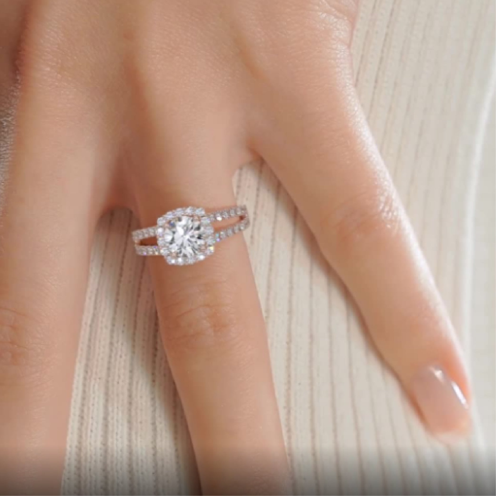 Hilary Lab Grown Diamond Ring -14K Rose Gold、mySite、hinf8tx79