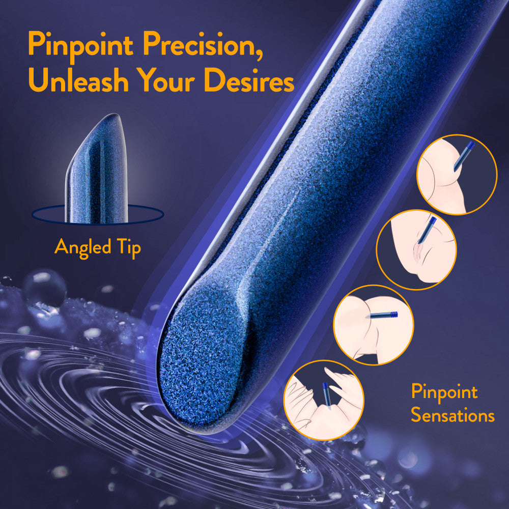 Oh My Gem | Mystery 5 Inch Pocket-Sized Power Vibrator With Tapered Tip & Sapphire Gem Base – In Blue、mySite、bottomscart