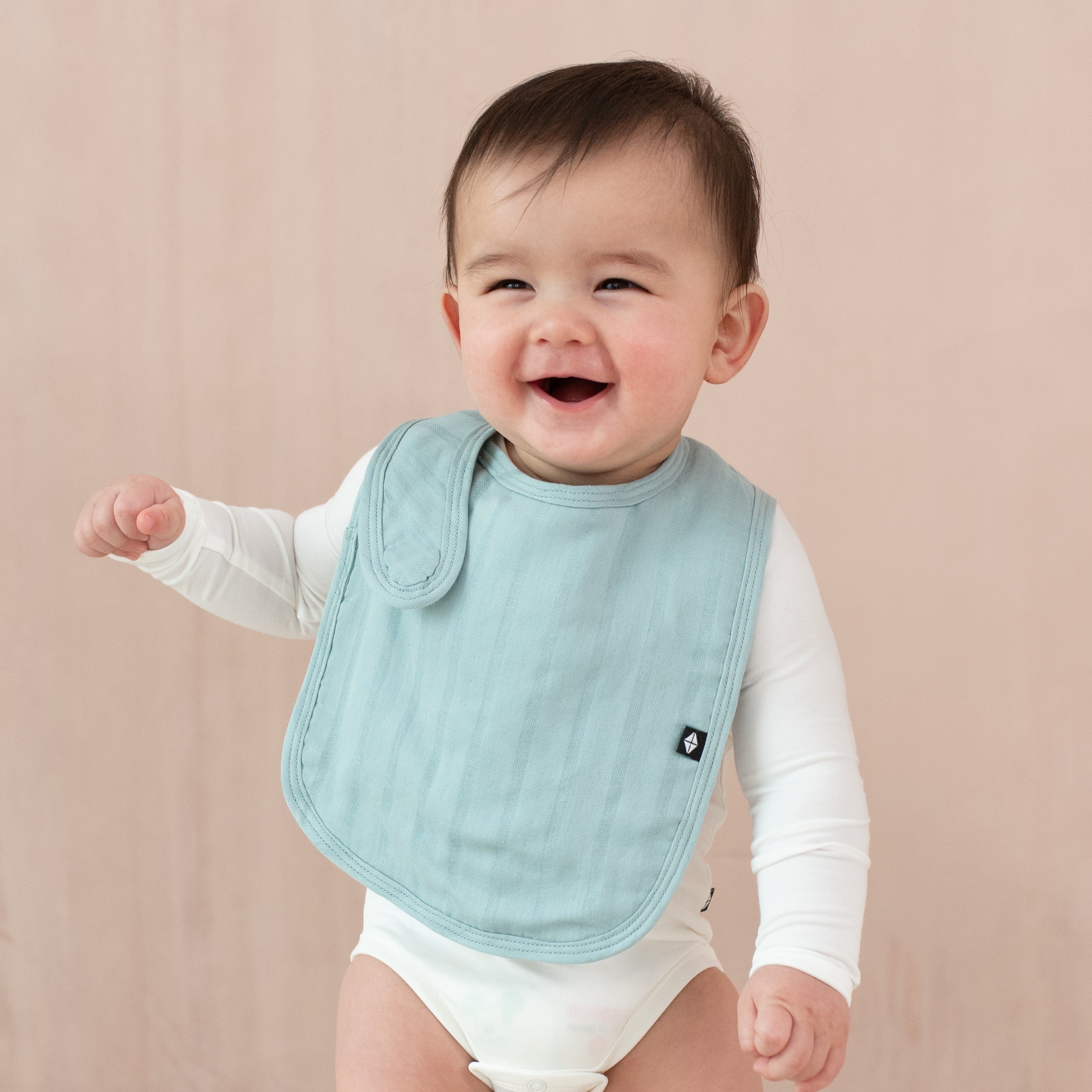  Bamboo Muslin Bib in Mist、mySite、layawaytickets