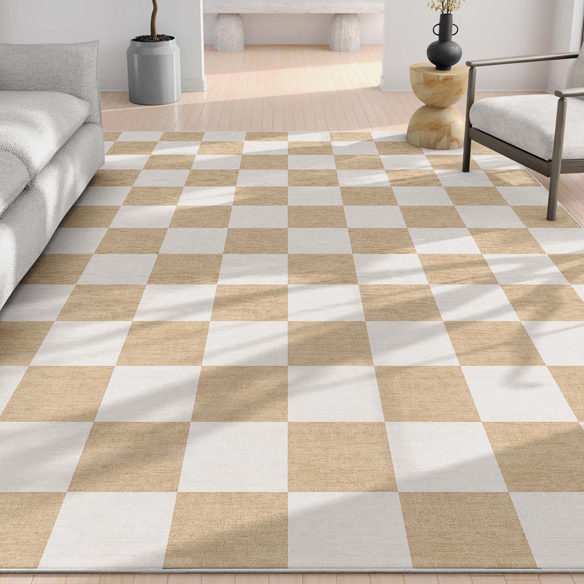 Squares Modern Geometric Boxes Flat-Weave Rug、mySite、gigharbornorthrealestate