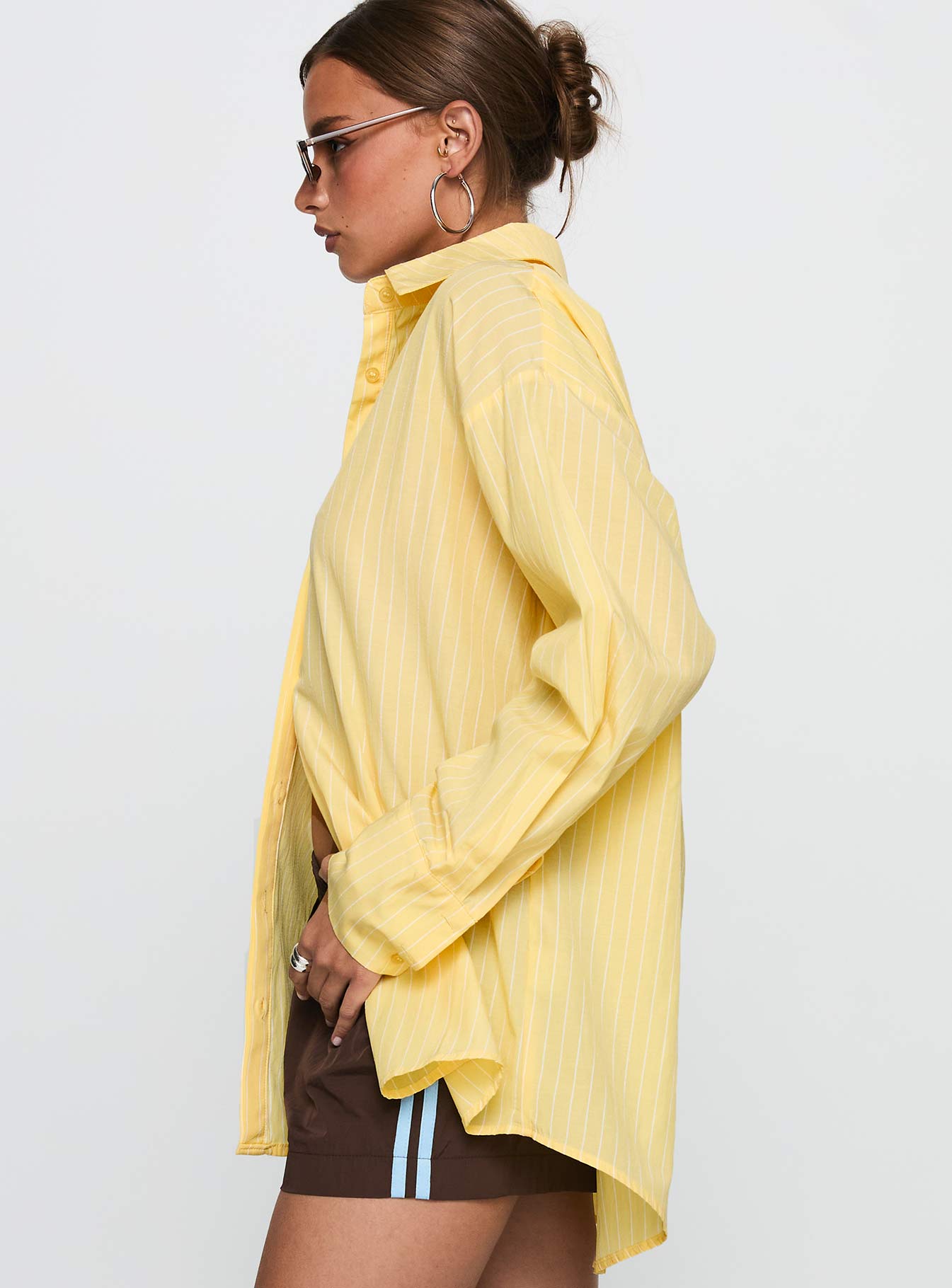 Thousand Miles Oversized Long Sleeve Top Yellow、mySite、solidvoid