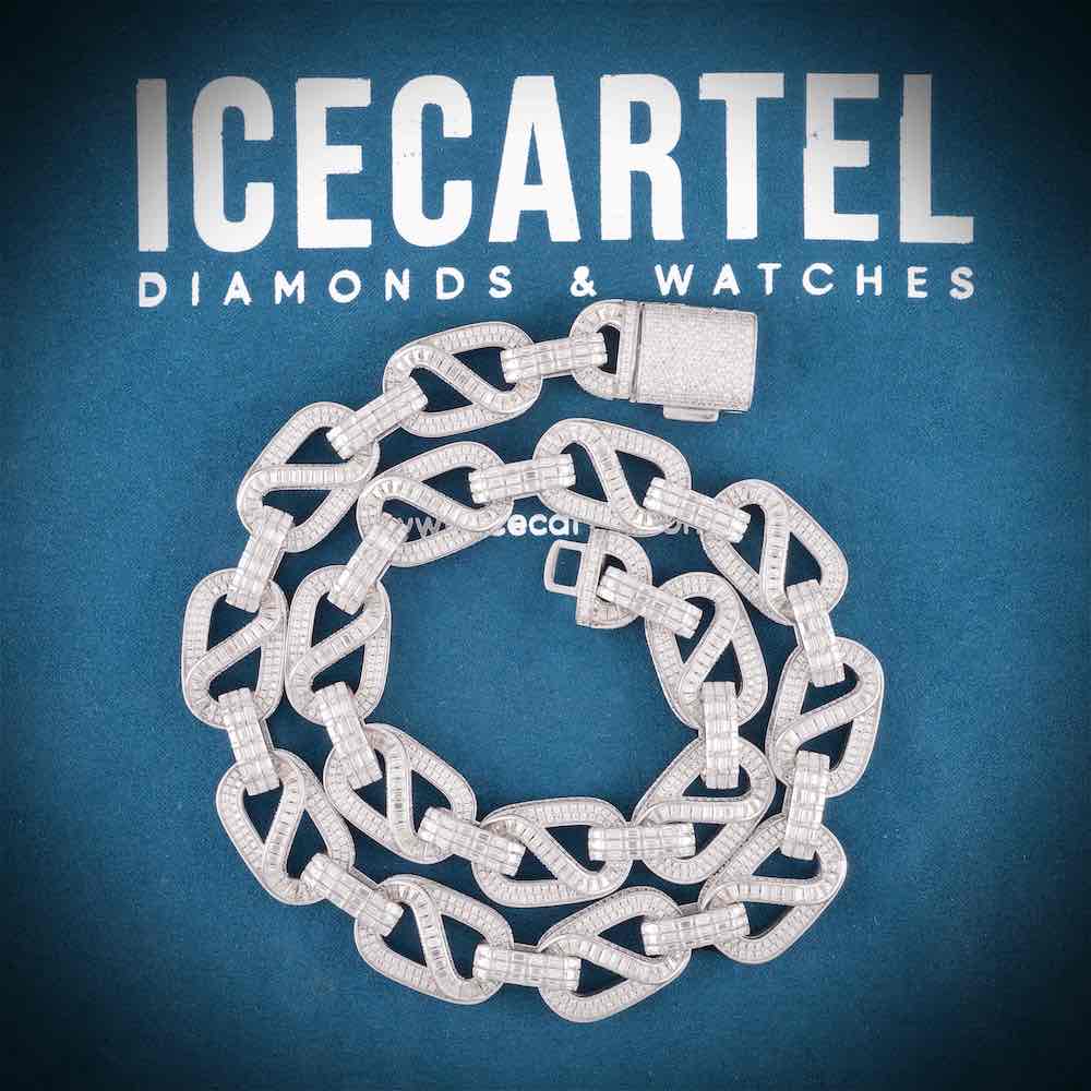 18.5MM Iced Out Baguette Mariner Link Chain 14K Gold、mySite、hinf8tx79