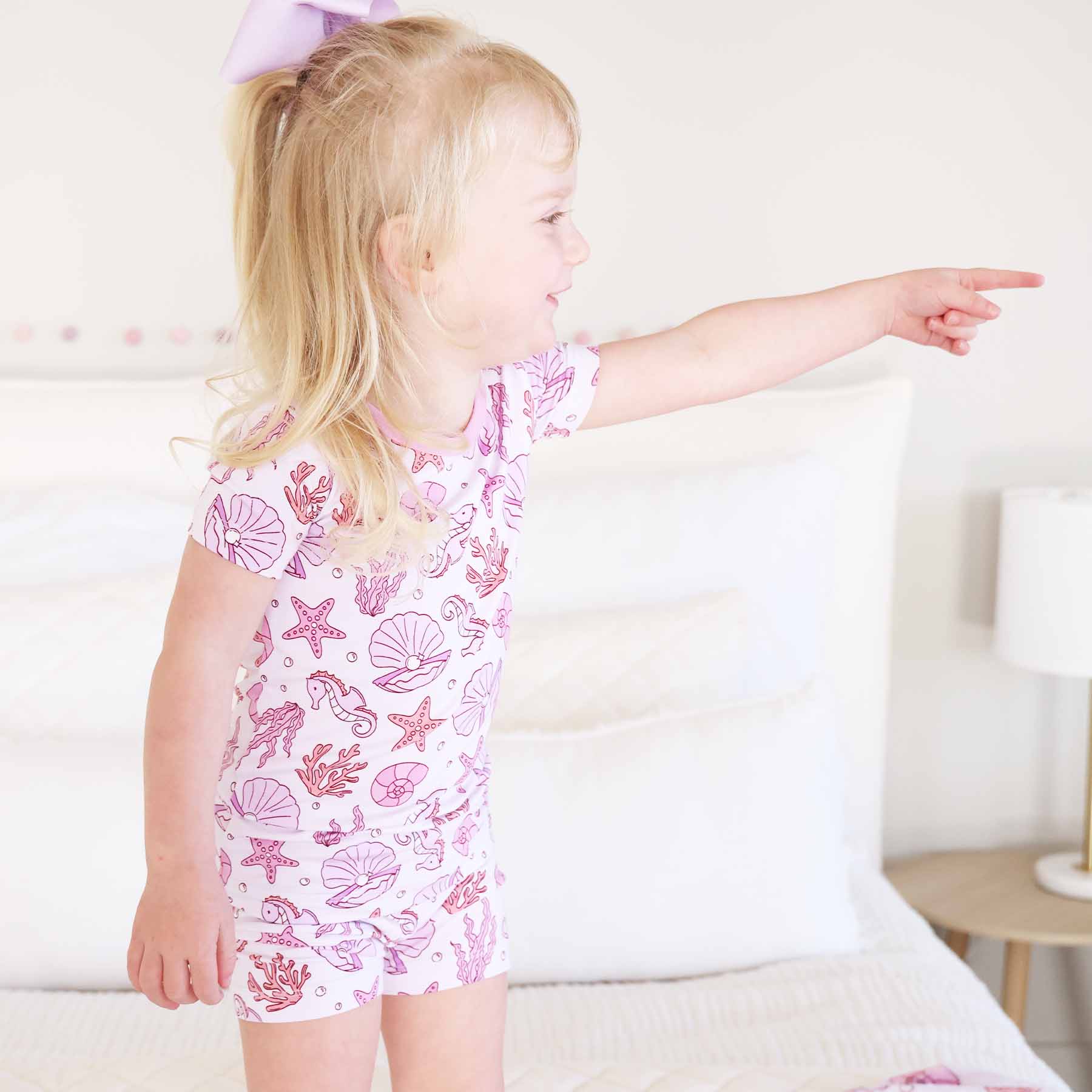  Two Piece Short Pajama Set | Tiny Tides Pink、mySite、layawaytickets