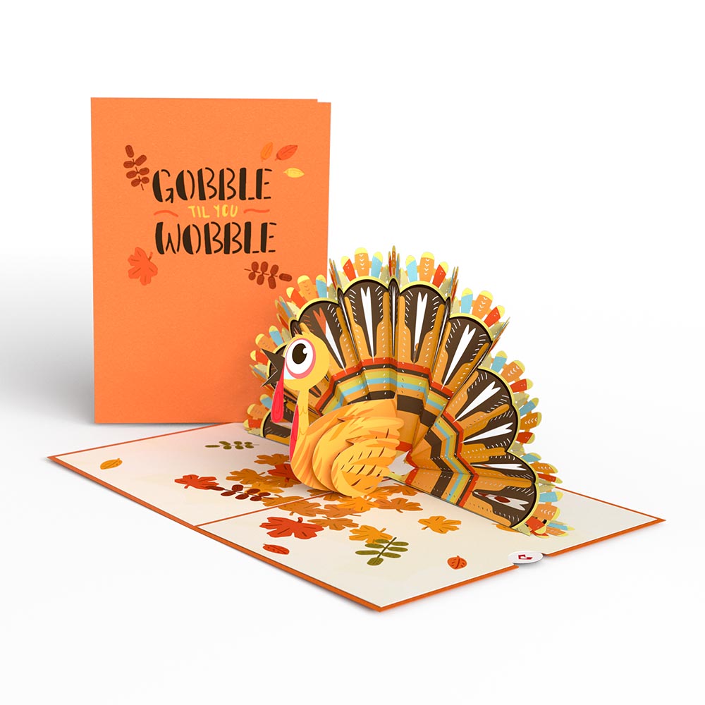 Gobble Till You Wobble Turkey Pop-Up Card、mySite、solidvoid
