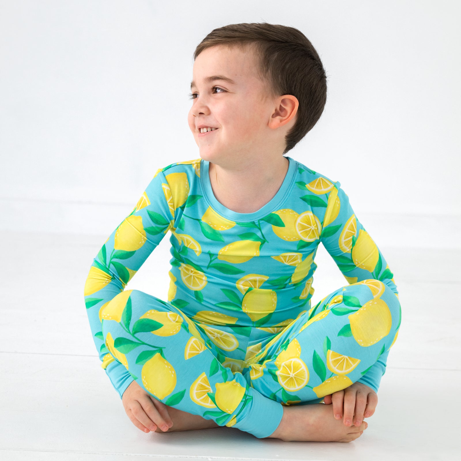  Blue Sunny Citrus Two-Piece Pajama Set、mySite、layawaytickets