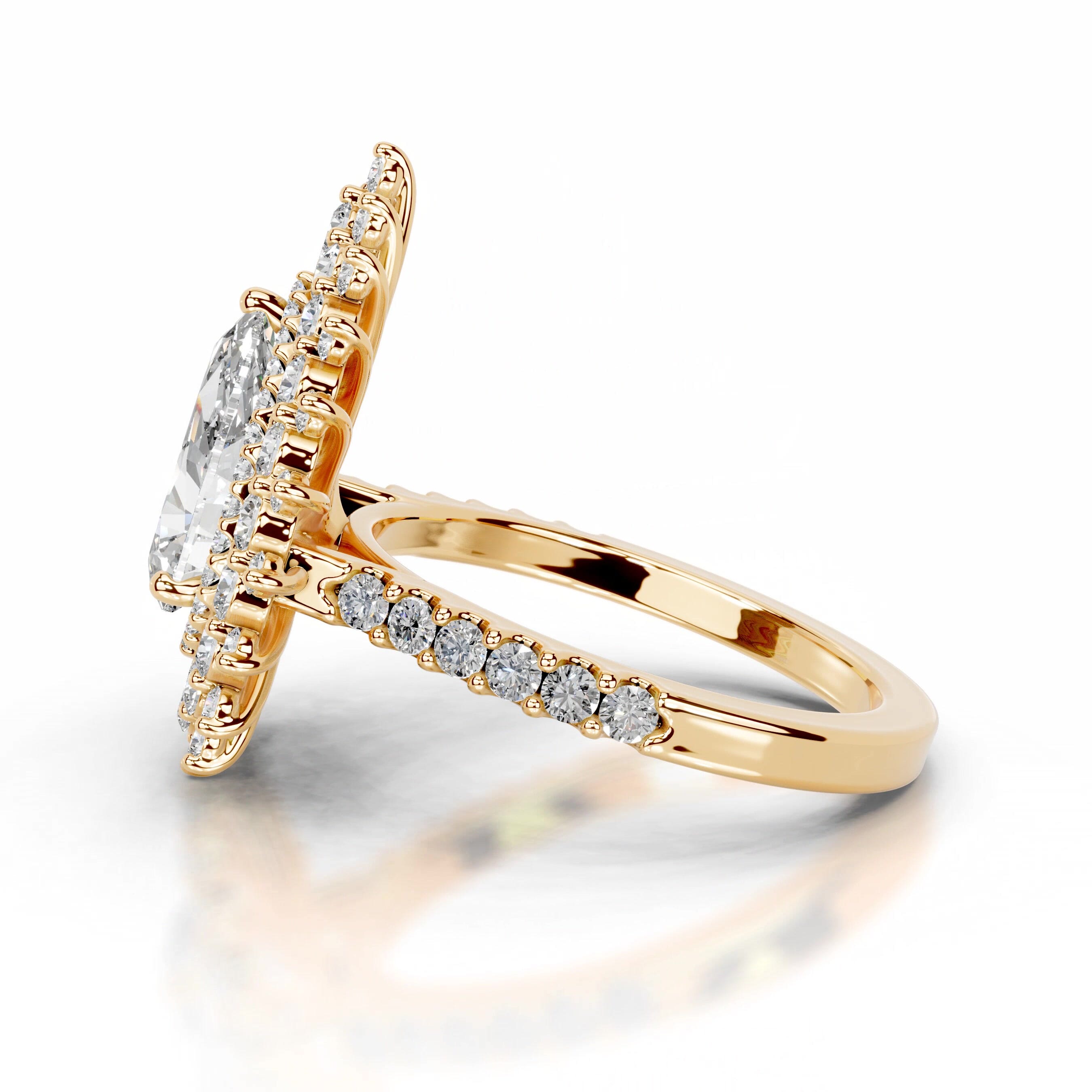 Clara Diamond Engagement Ring - 18K Yellow Gold、mySite、hinf8tx79