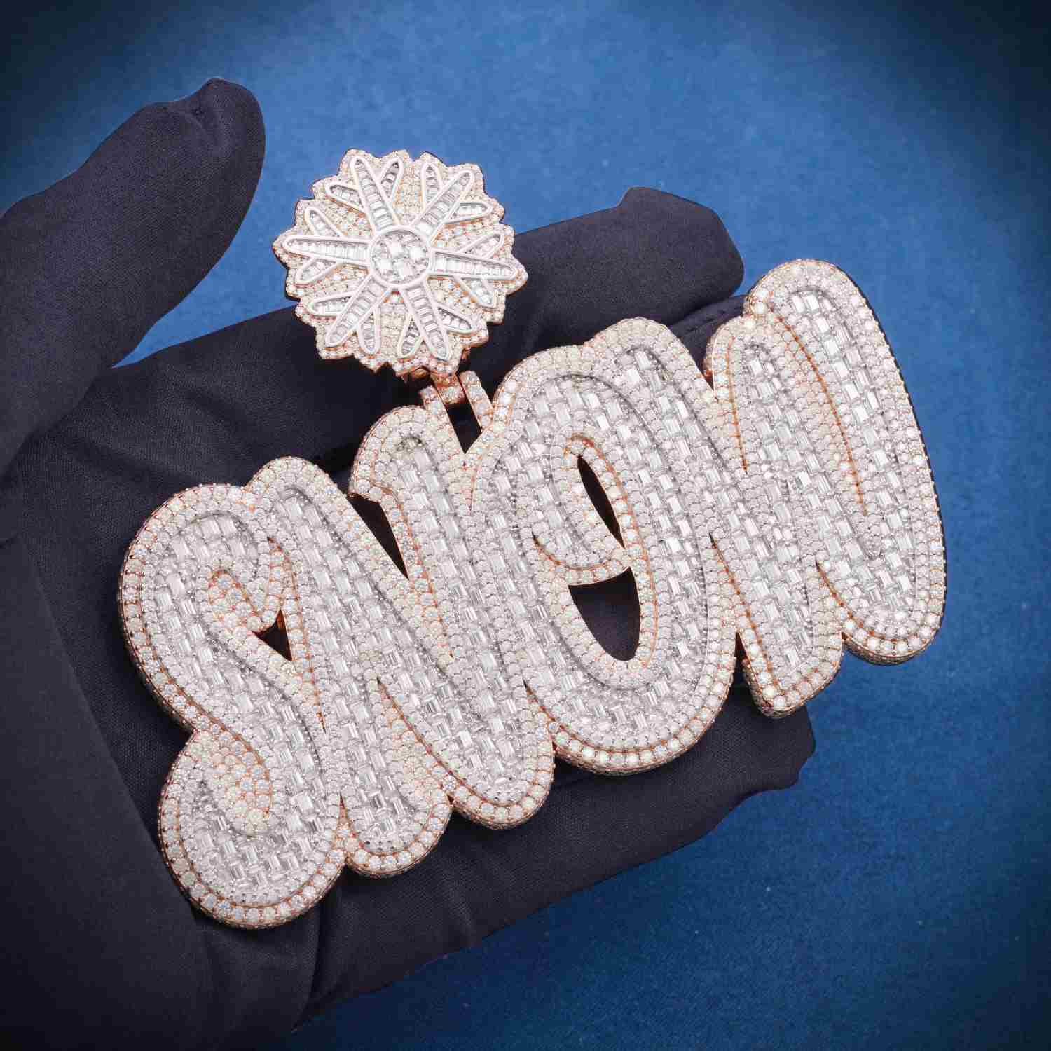 SNOW Custom Moissanite Pendant 14K Gold、mySite、hinf8tx79