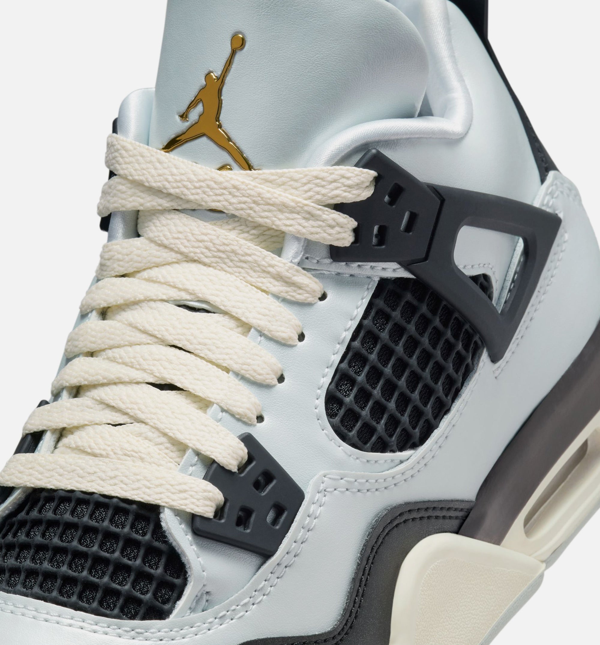 Air Jordan 4 Retro Platinum Gold Grade School Lifestyle Shoe - Pure Platinum/Metallic Gold/Black/Sail、mySite、dreamappss