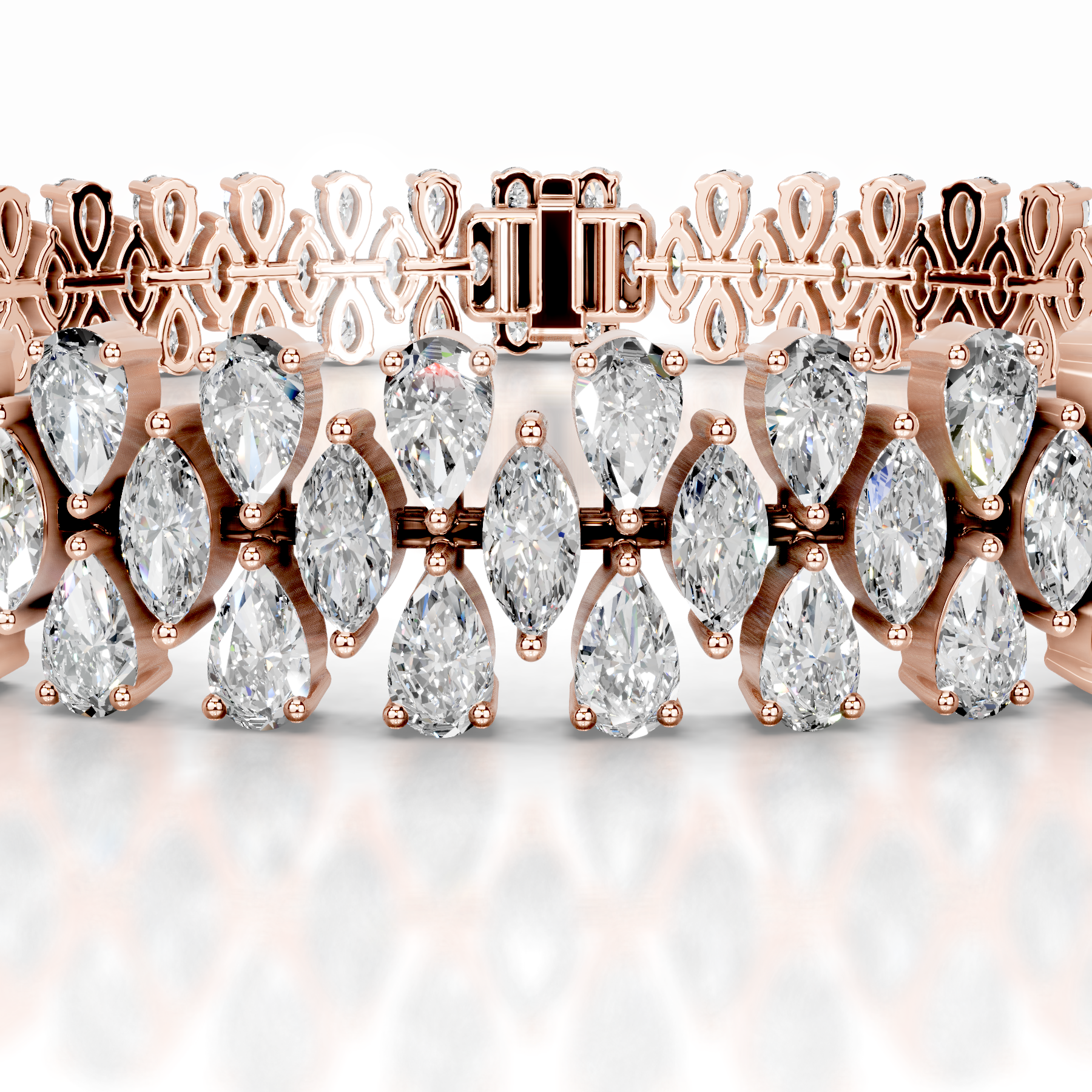 Judith Lab Grown Diamond Tennis Bracelet (10 Carat) -14K Rose Gold、mySite、hinf8tx79