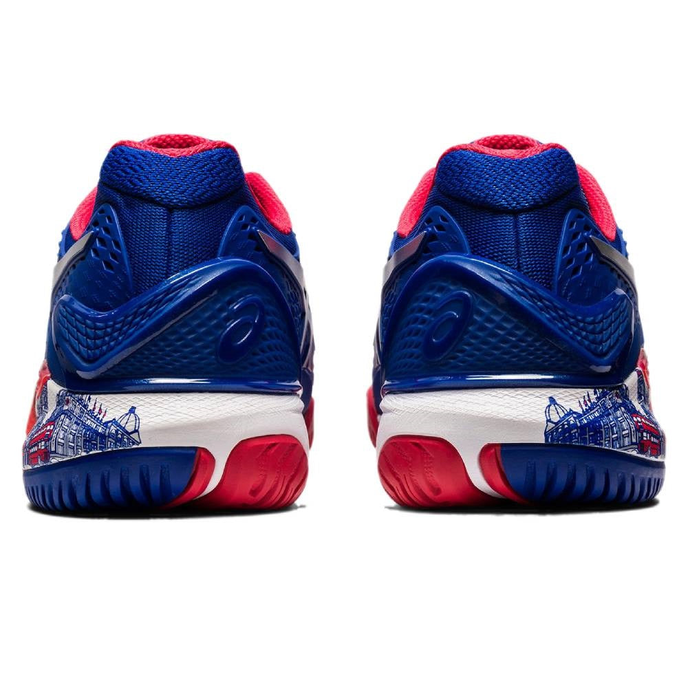 Asics Gel Resolution 9 London Wimbledon Edition Men's Tennis Shoe (Blue/Red)