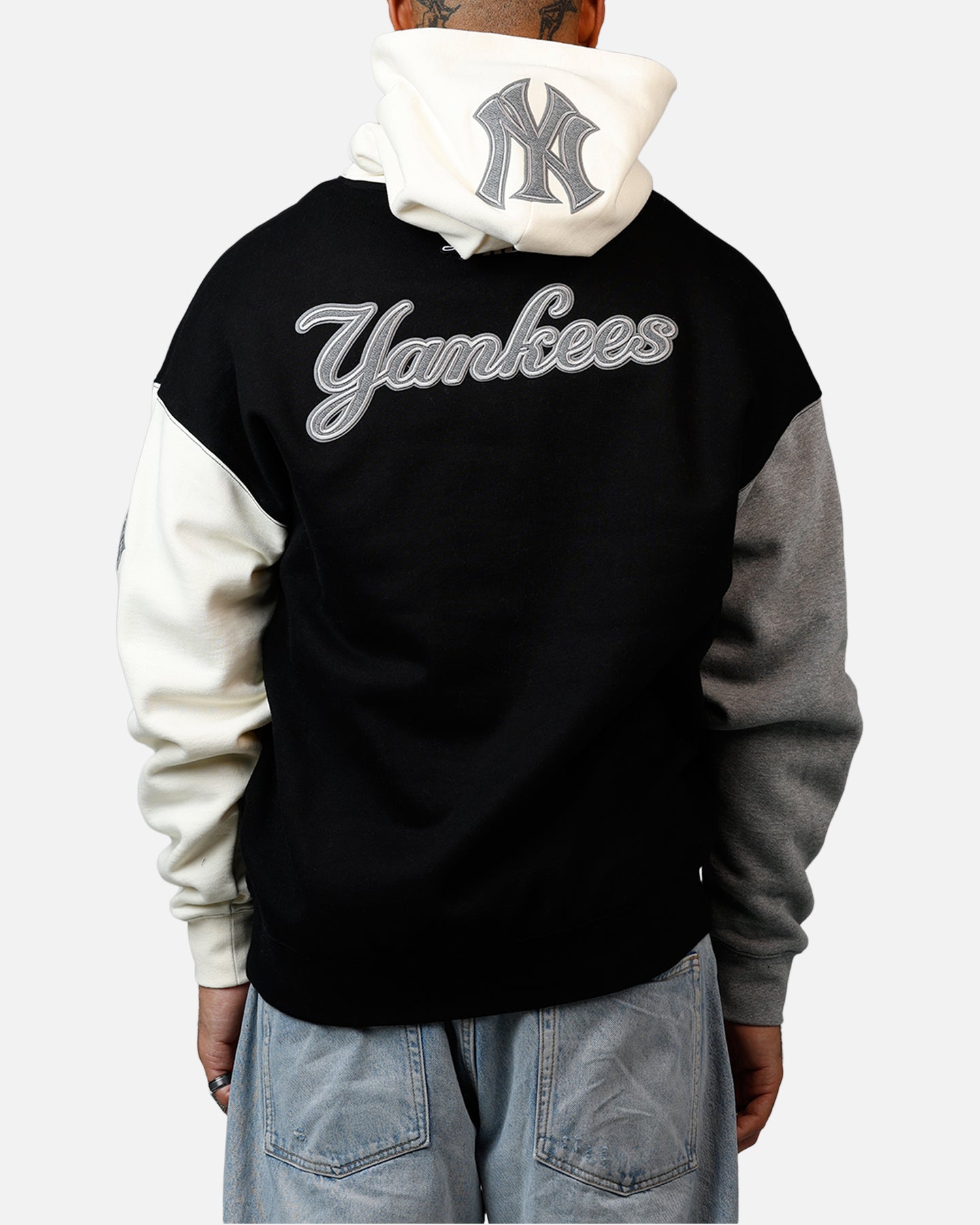 Pro Standard New York Yankees Reverse French Terry Hoodie Black/Grey、mySite、zt4zffjzw