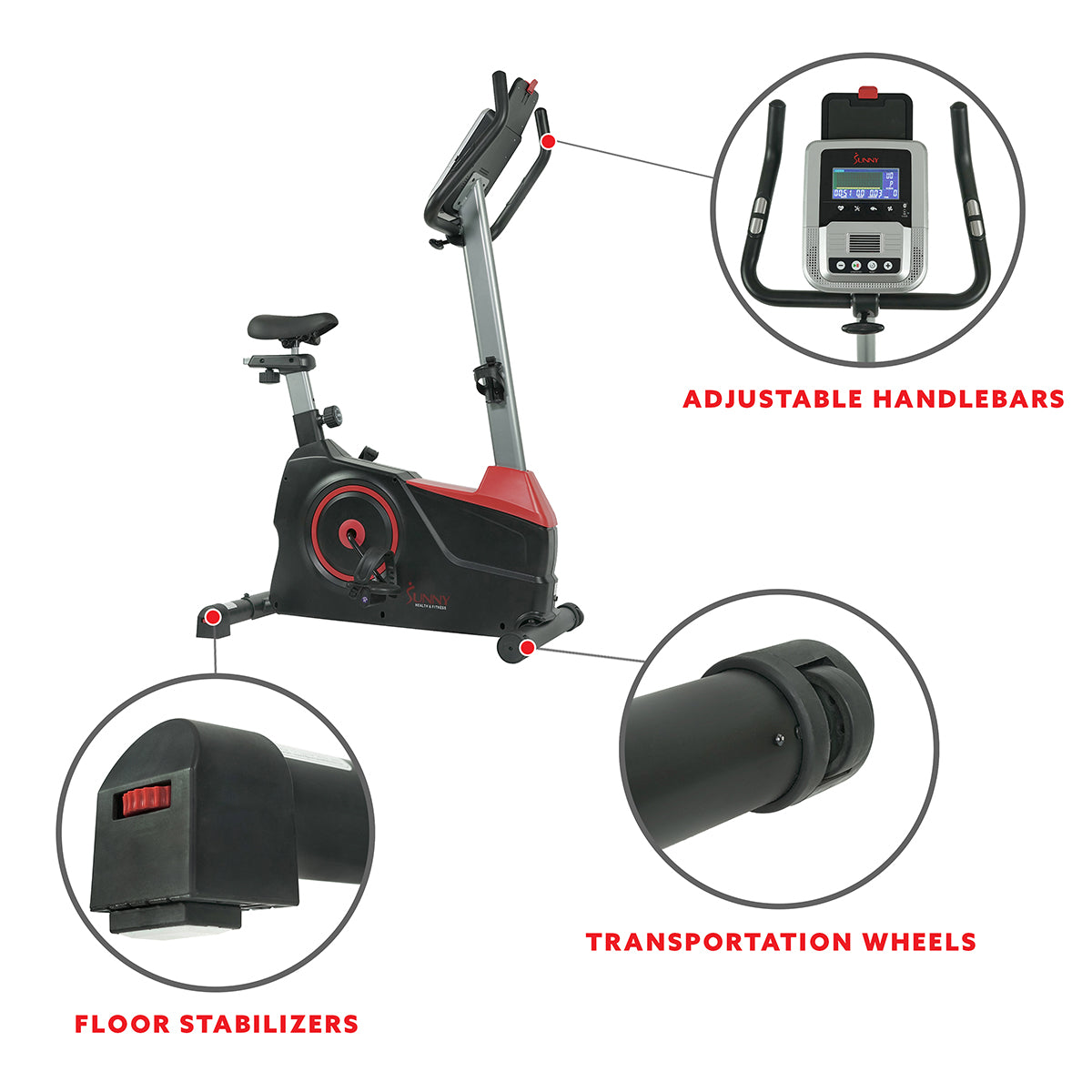  Evo-Fit Stationary Upright Bike with 24 Level Electro-Magnetic Resistance、mySite、ghnorth