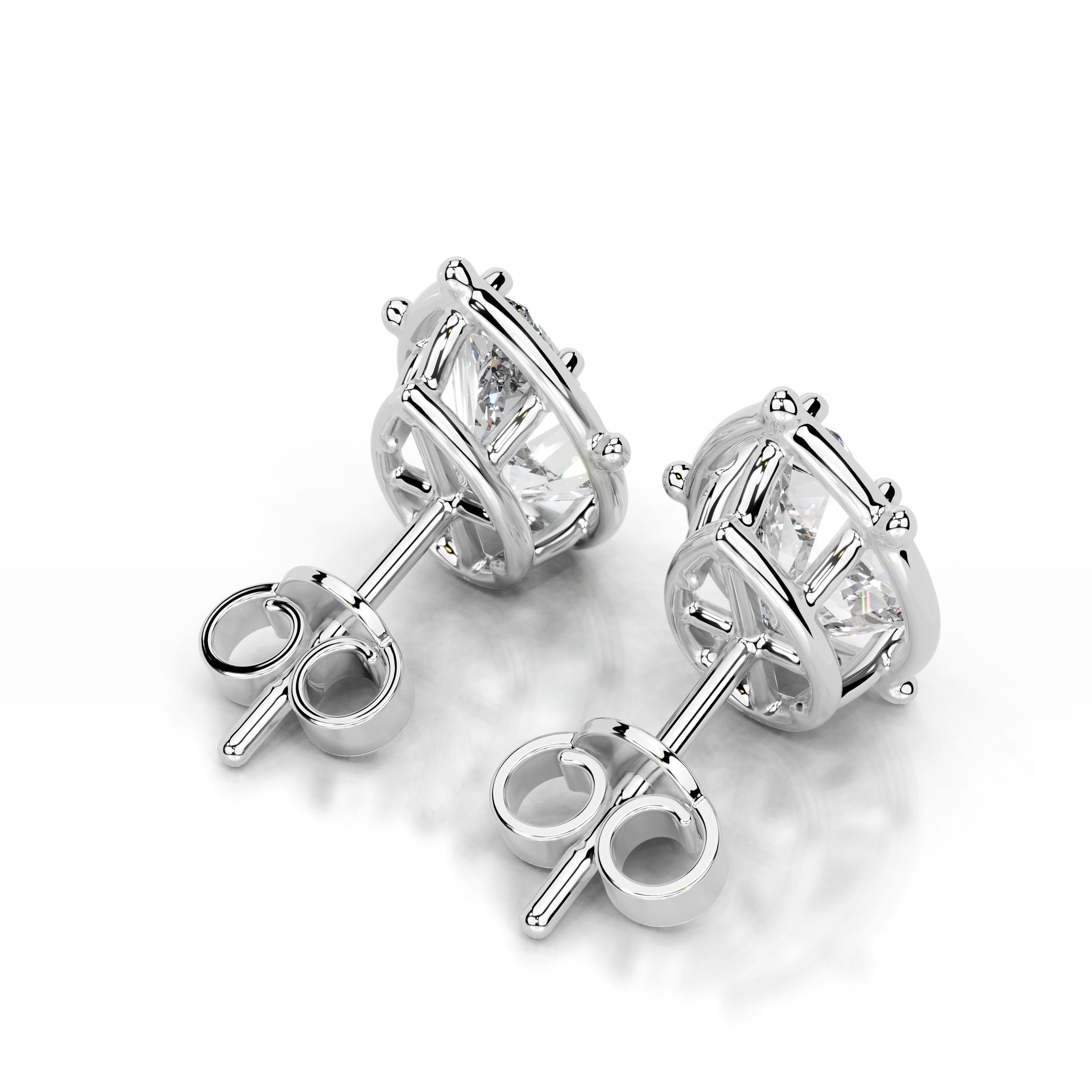 Rooted in Love Lab Grown Diamond Earrings - 14K White Gold、mySite、hinf8tx79