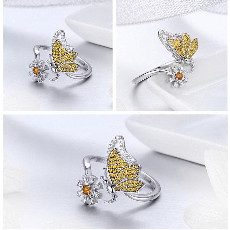 Butterfly Jewelry in Platinum Plated Sterling Silver, Yellow、mySite、g9winljtr