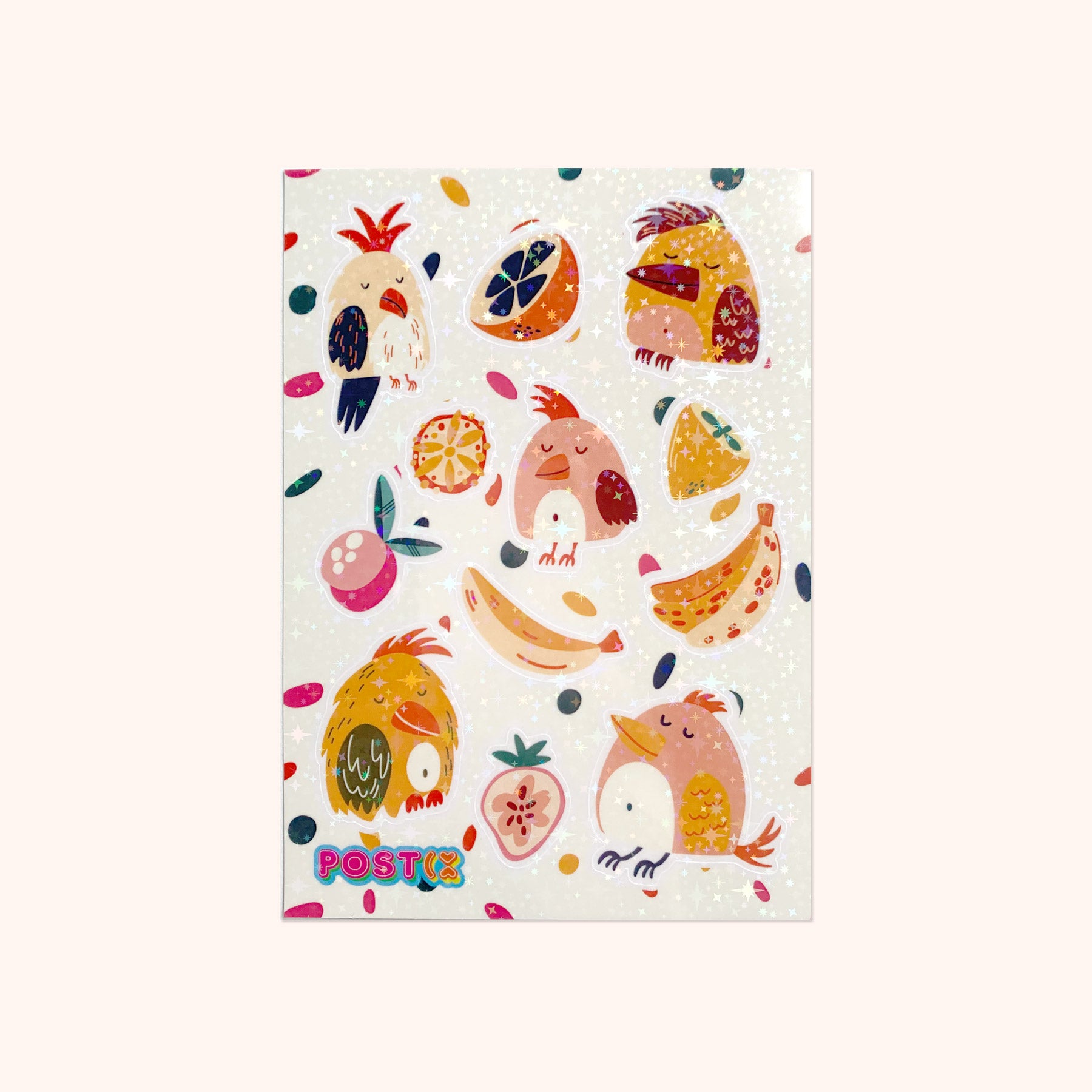  Tropical Jungle Birds Hologram Sticker Sheet、mySite、ghnorth