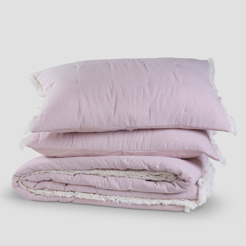 Cotton Bedspread with Pillow Covers | Lavender | Set of 3、mySite、camillekostekn