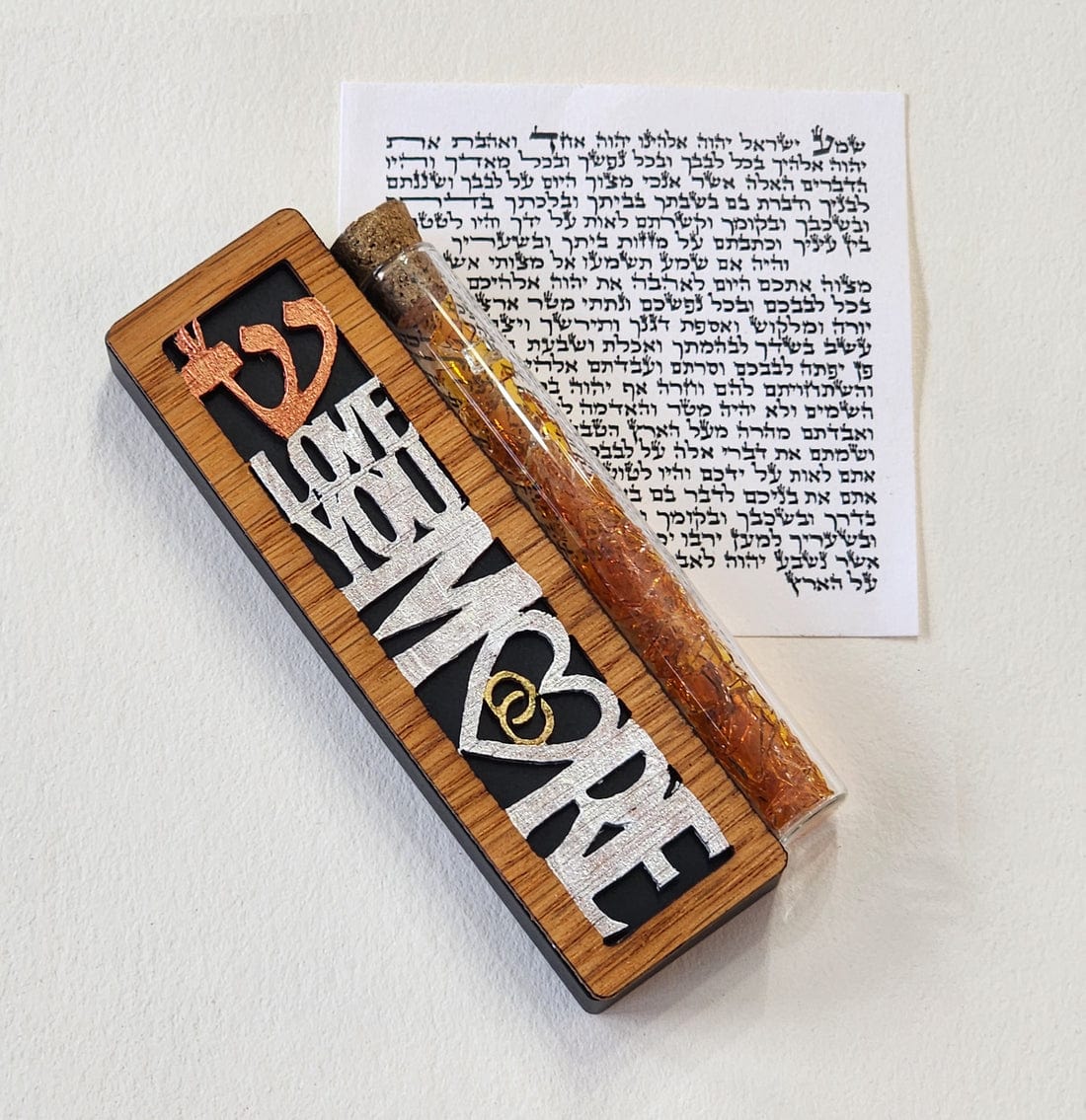 Love You More Smash Glass Mezuzah by Glenn Grubard - (Bronze or Black)、mySite、topwebapps