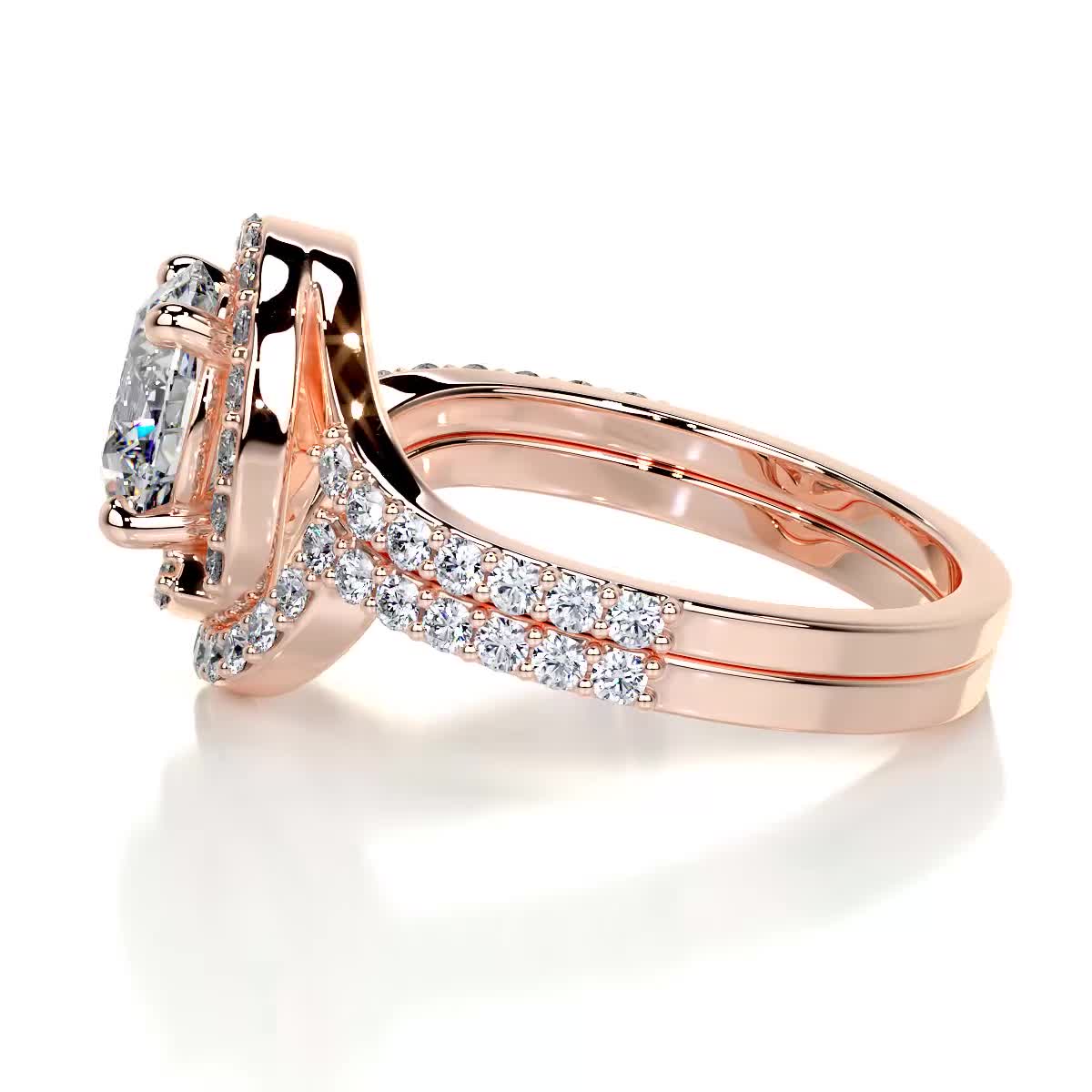 Stella Lab Grown Diamond Bridal Set -14K Rose Gold、mySite、hinf8tx79