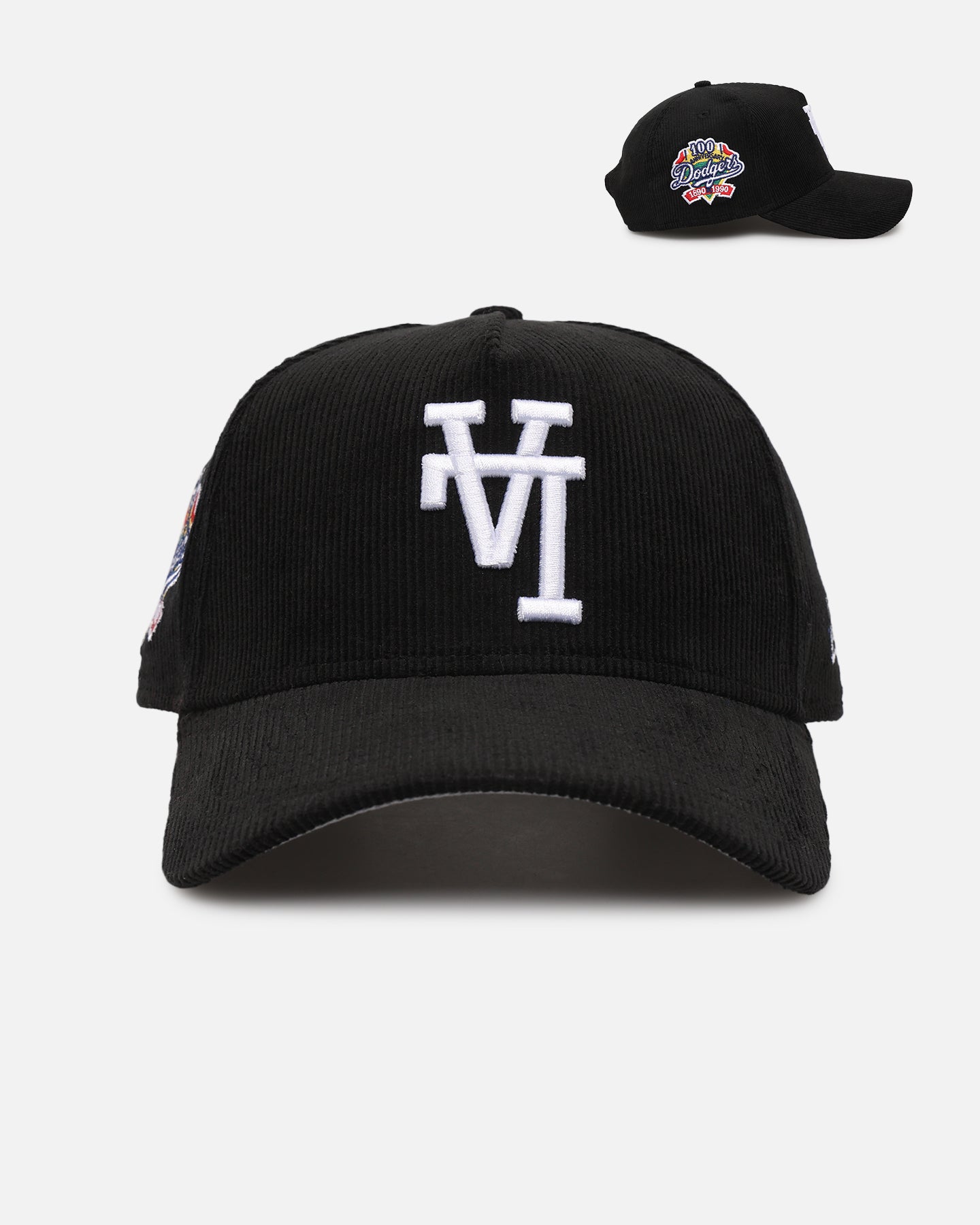 New Era Los Angeles Dodgers 'Upside Down LA Cord' 9FORTY A-Frame Corduroy Snapback Black、mySite、zt4zffjzw