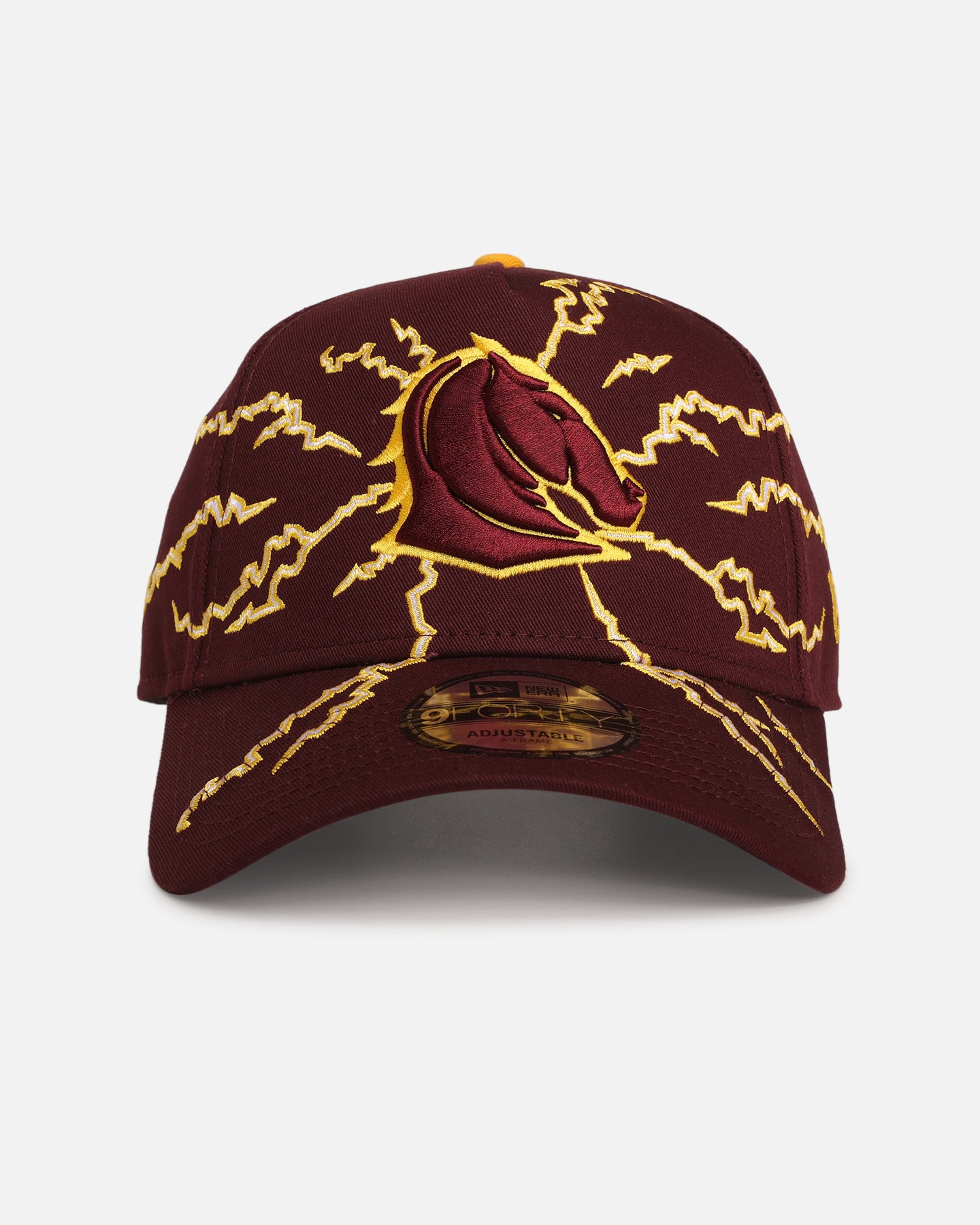 New Era Brisbane Broncos 'NRL Electric' 9FORTY A-Frame Snapback Official Team Colour、mySite、zt4zffjzw