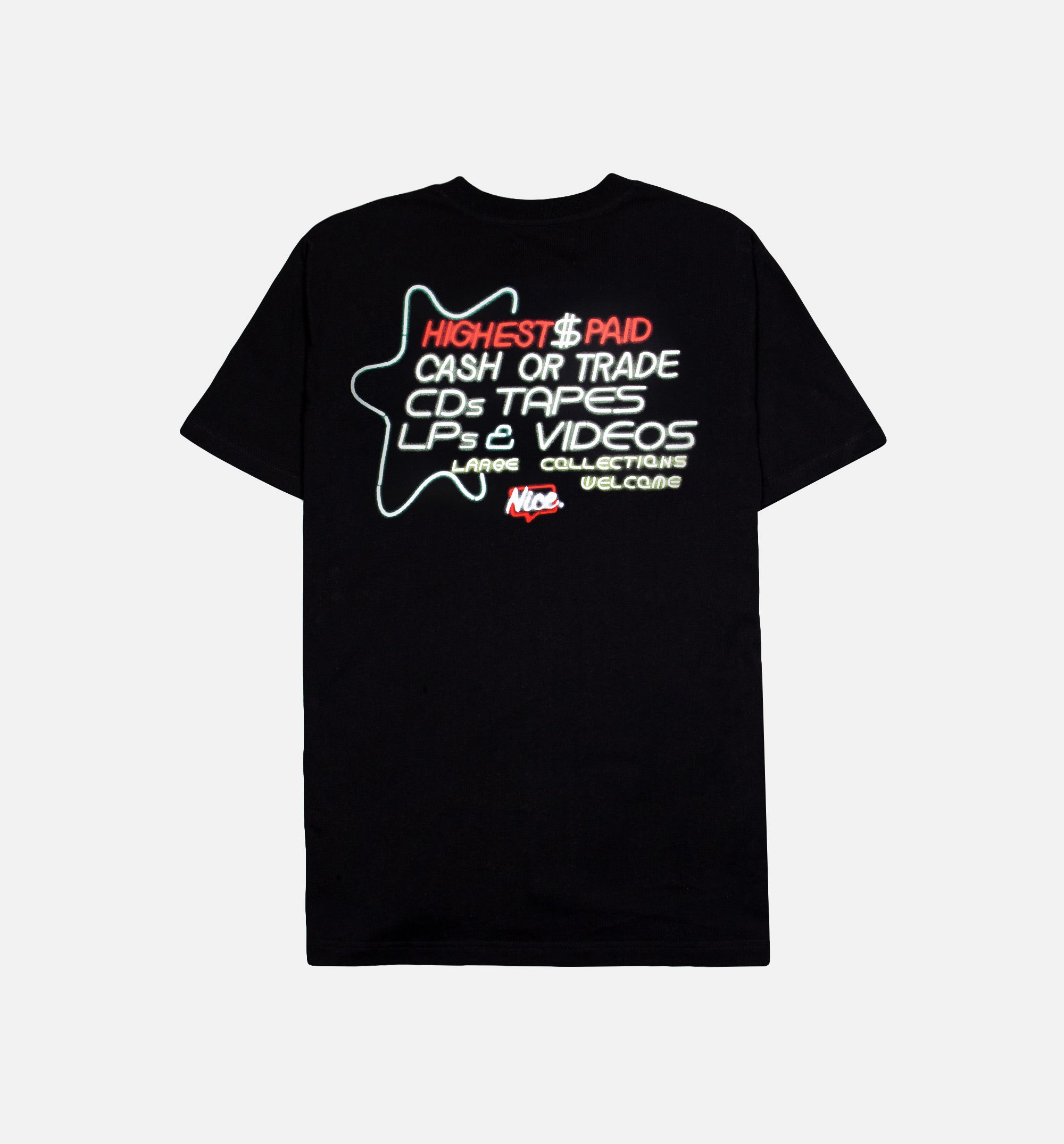 Nice Kicks X Amoeba Star Short Sleeve Mens T-Shirt - Black、mySite、dreamappss