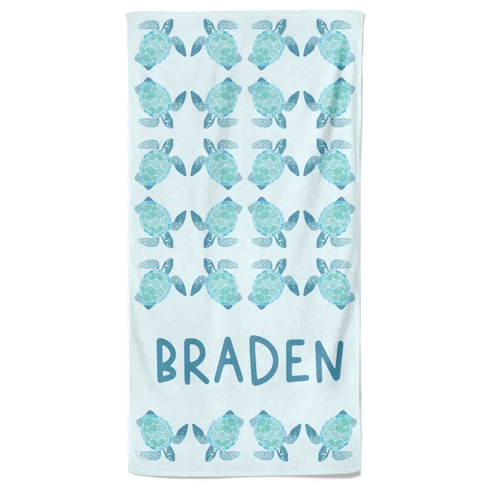  Tropical Turtles Personalized Kids Beach Towel、mySite、layawaytickets