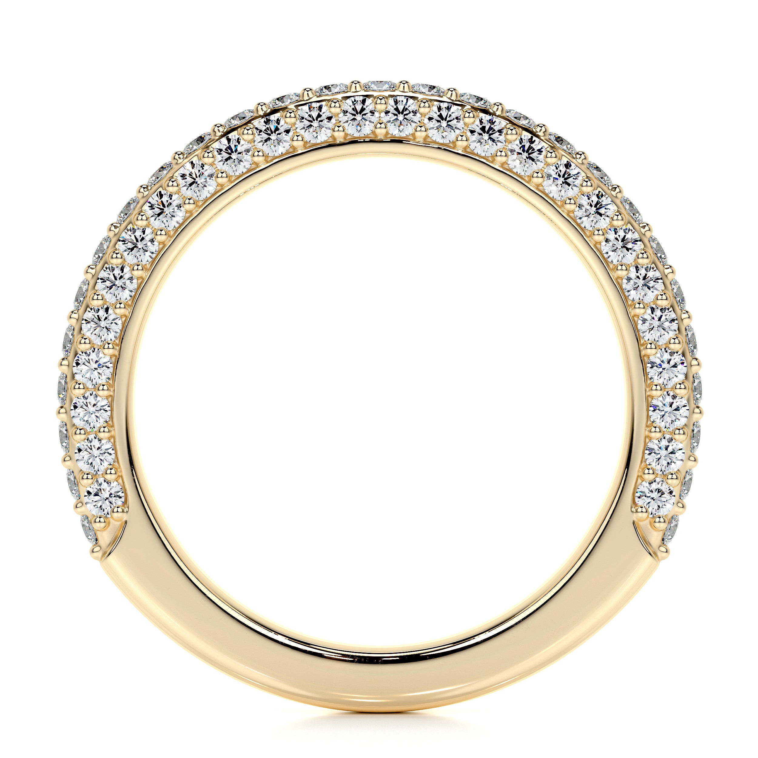 Anastasia Lab Grown Pave Diamond Wedding Ring (0.75 Carat) -18K Yellow Gold、mySite、hinf8tx79
