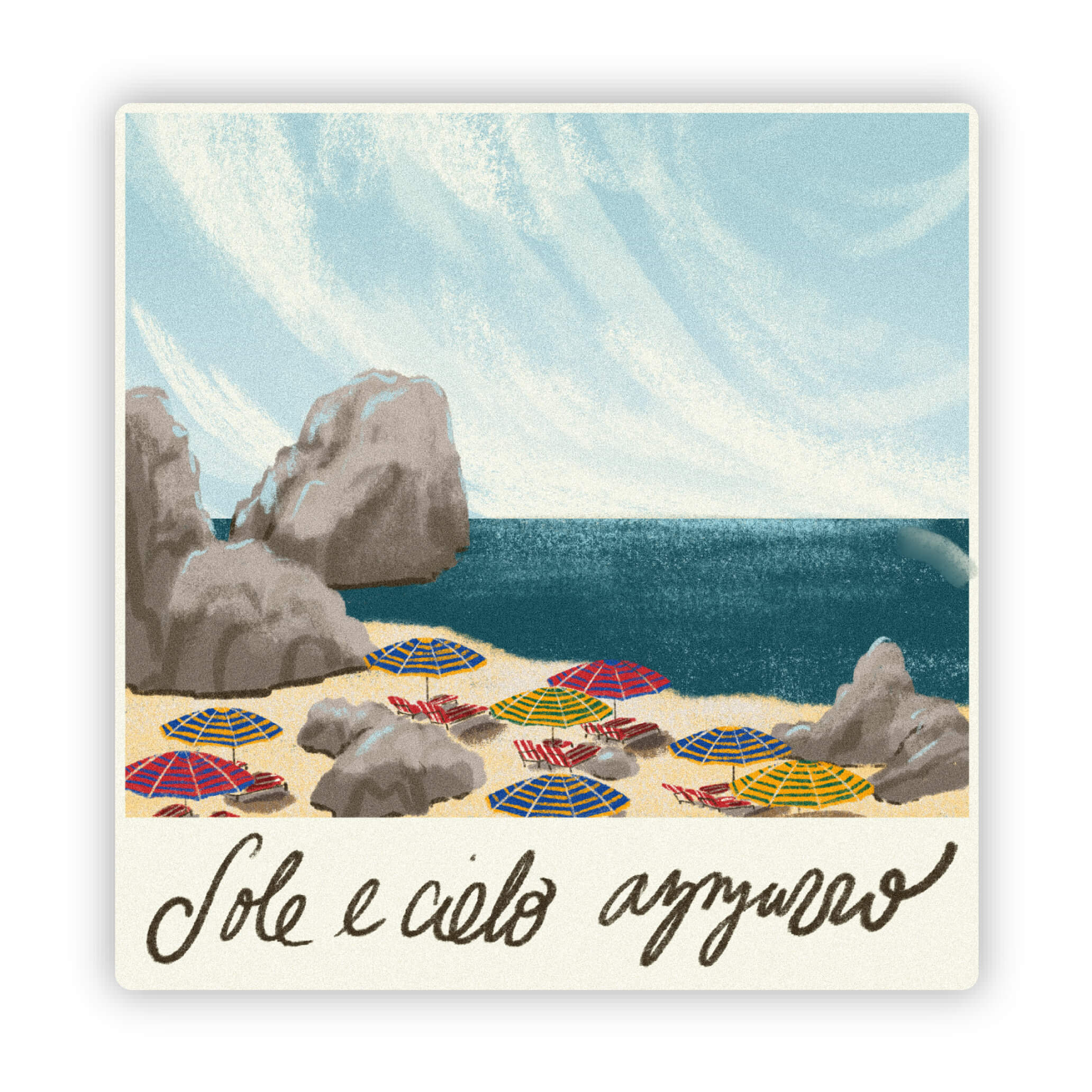  Sole Cielo Azzurro Sun Blue Sky Sticker、mySite、elrpsem3k