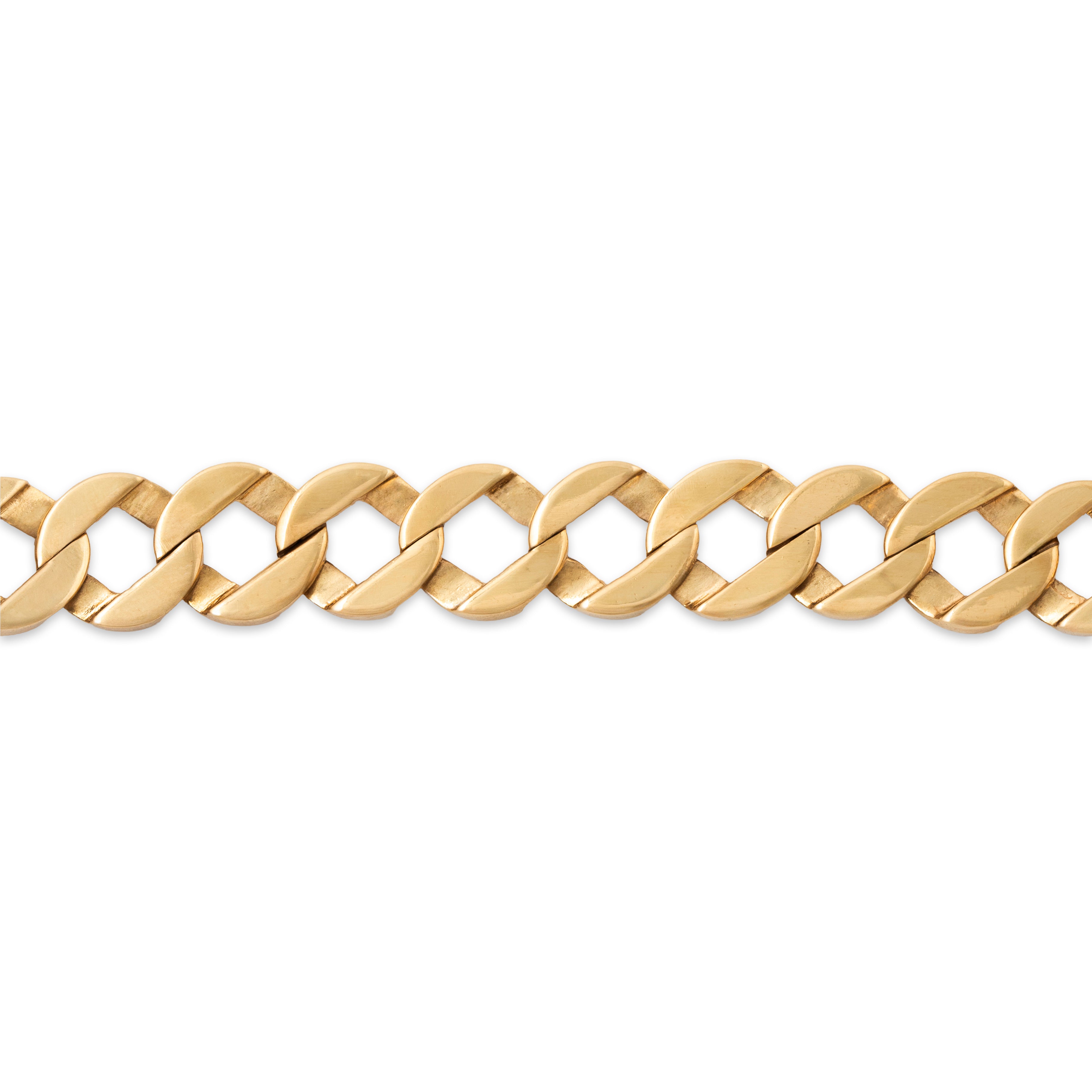 Vintage Gucci 14k Yellow Gold Circular Curb Link Bracelet 7.25、mySite、hinf8tx79