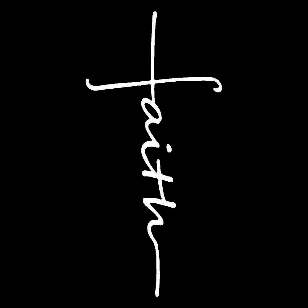 Faith With Cross Sticker Decal for Vehicle、mySite、g9winljtr