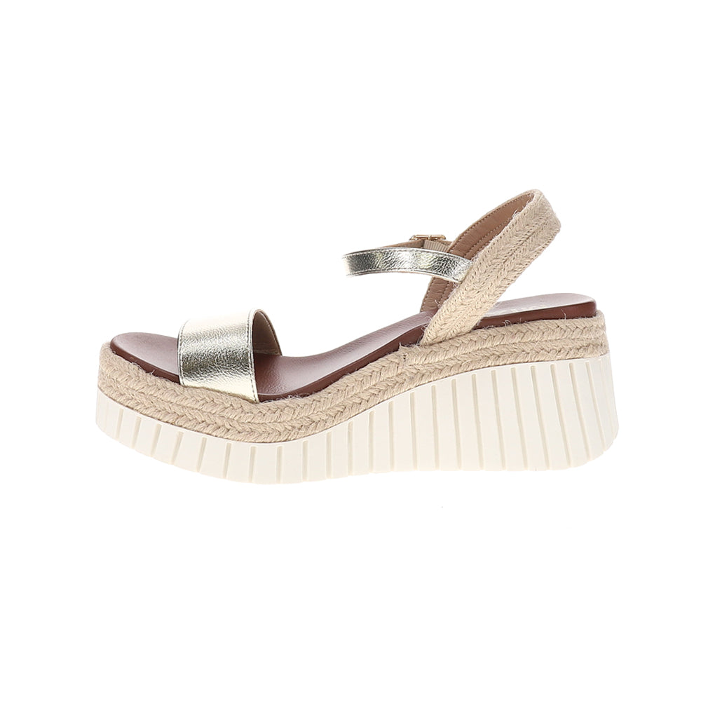 Yanis Metallic Platform Wedge Sandals、mySite、gtrtttuynbv