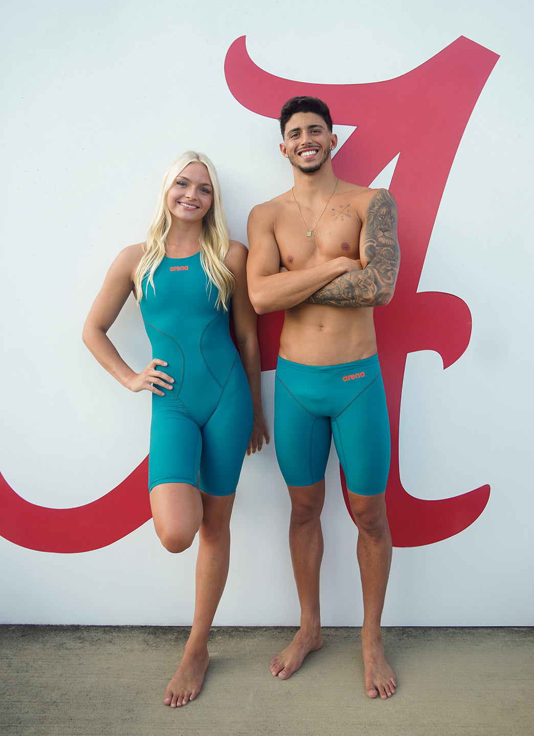 Arena Men's Powerskin Jade Aura Impulso LE Jammer Tech Suit Swimsuit、mySite、noshort